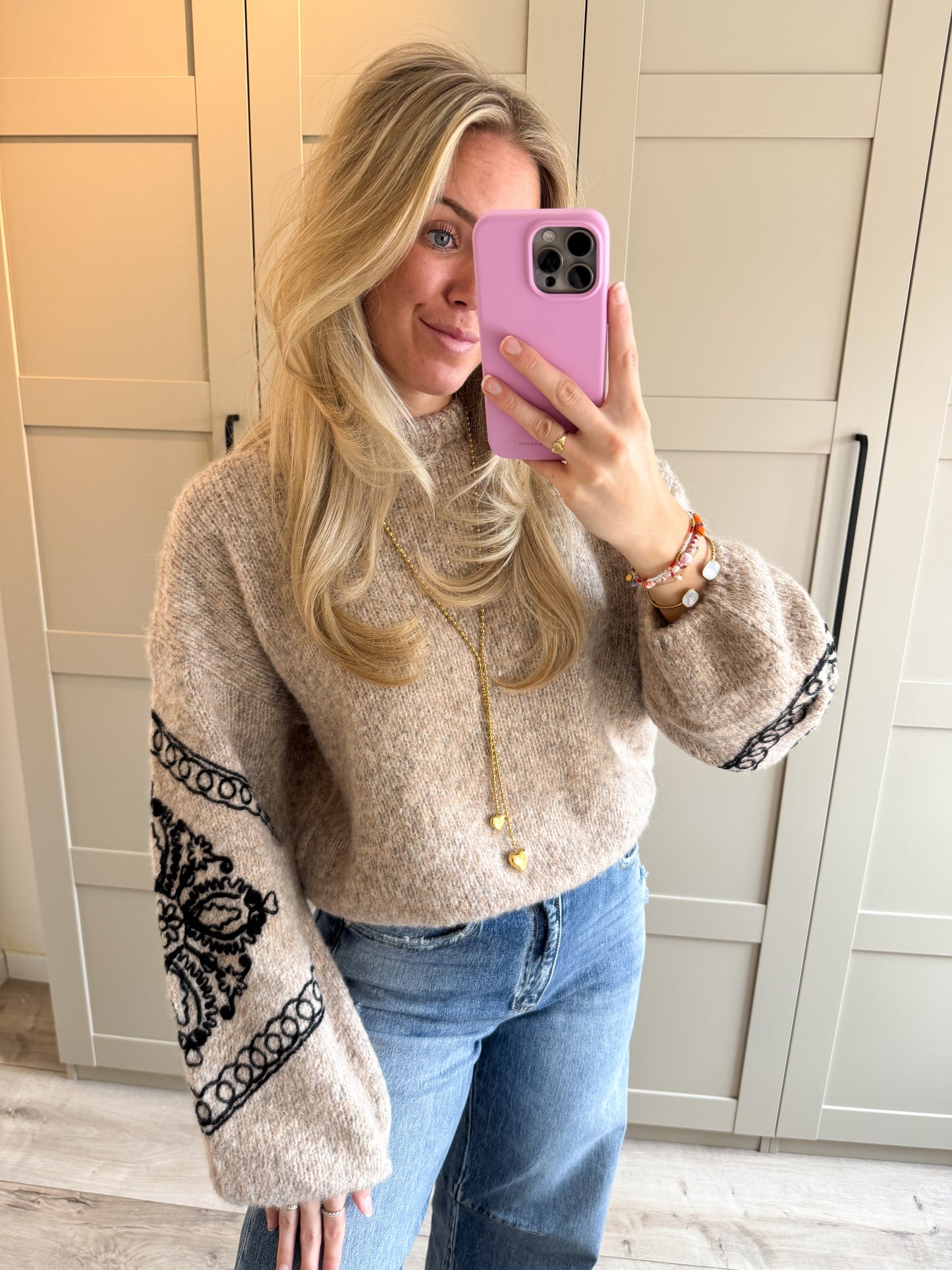 Trui | Mandy | Taupe zwart wordt 9 okt verzonden