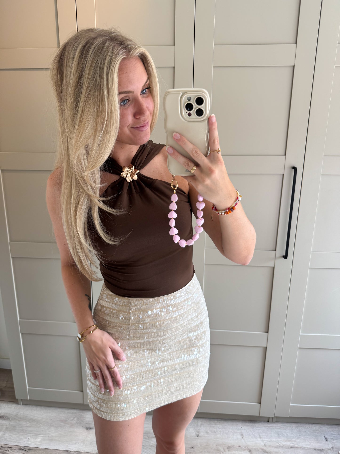 Rok | Glitter | Beige