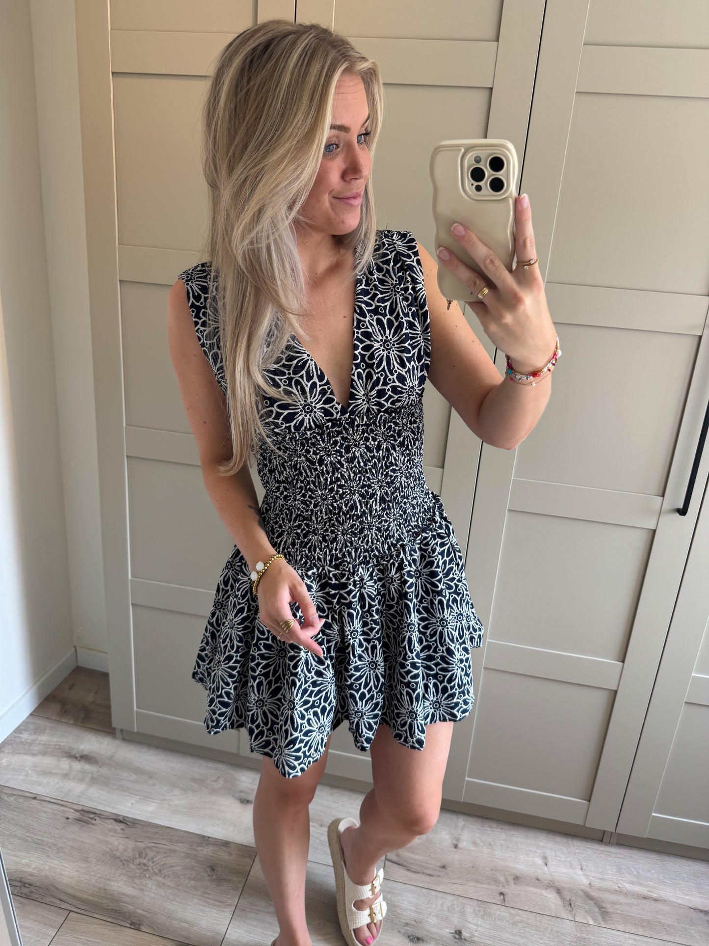 Jurk | Liv | Blauw wit