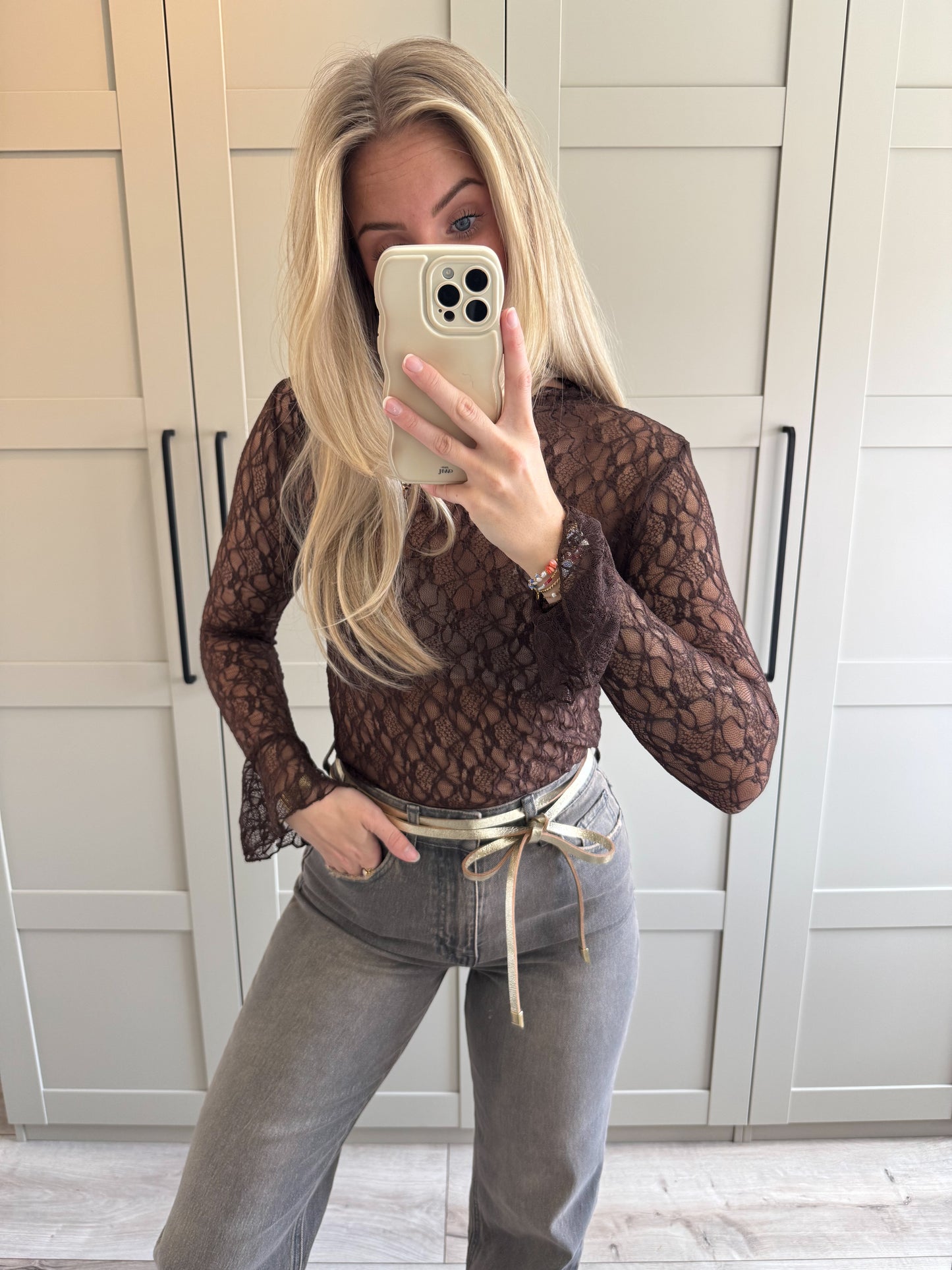 Riem | Lucia | Goud leer