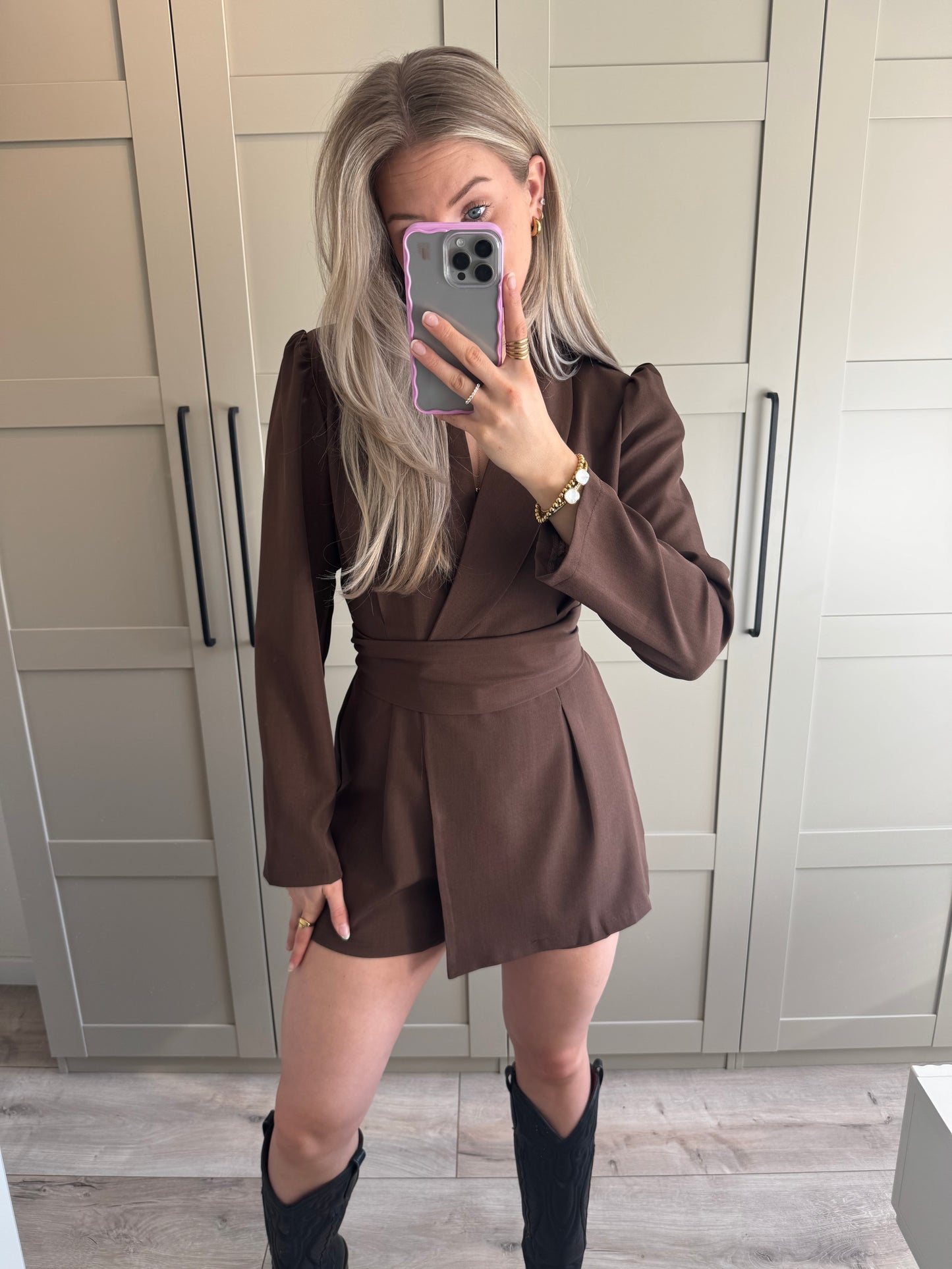 Playsuit | Rosa | Bruin