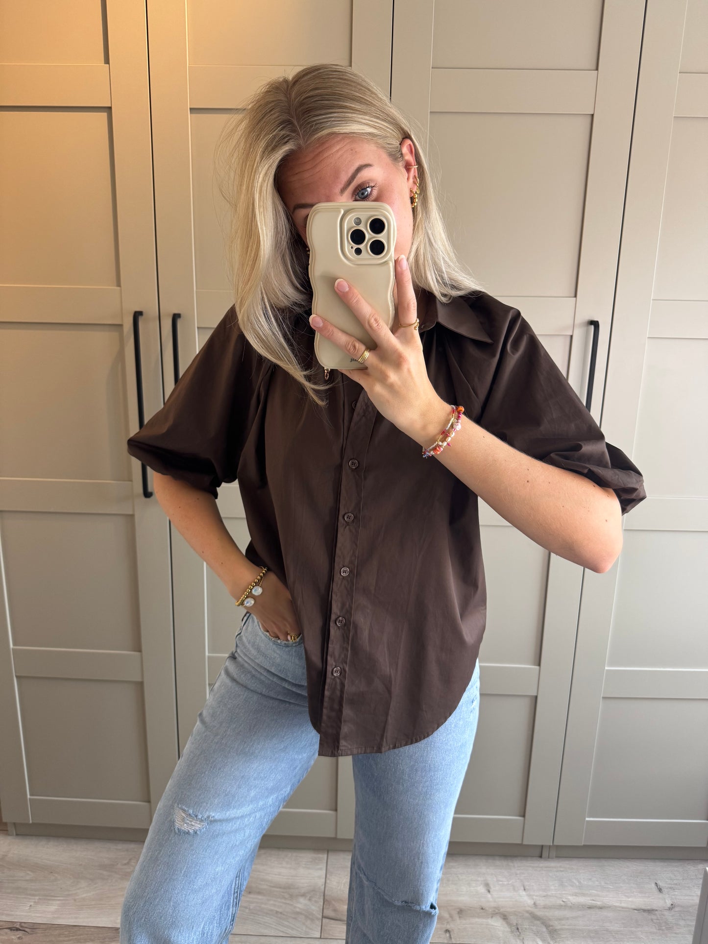 Blouse | Malou | Bruin