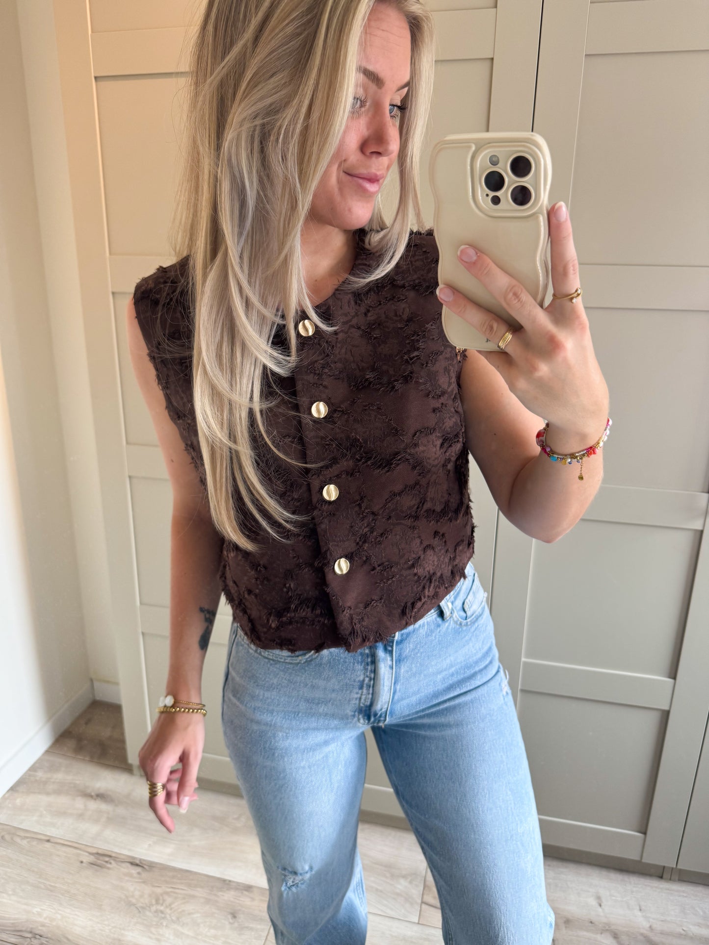 Gilet | Carmen | Bruin
