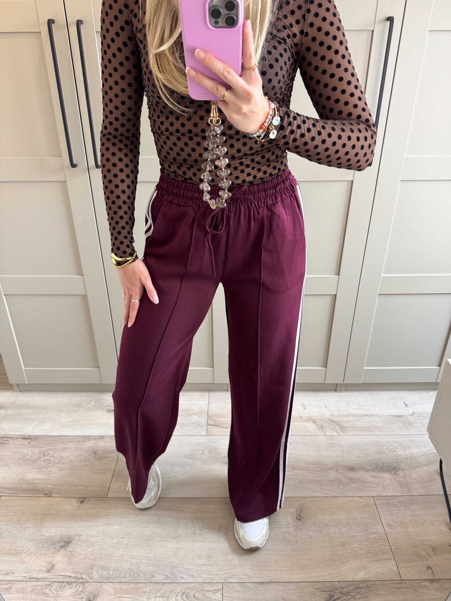 Wide leg broek | Michelle | Bordaux