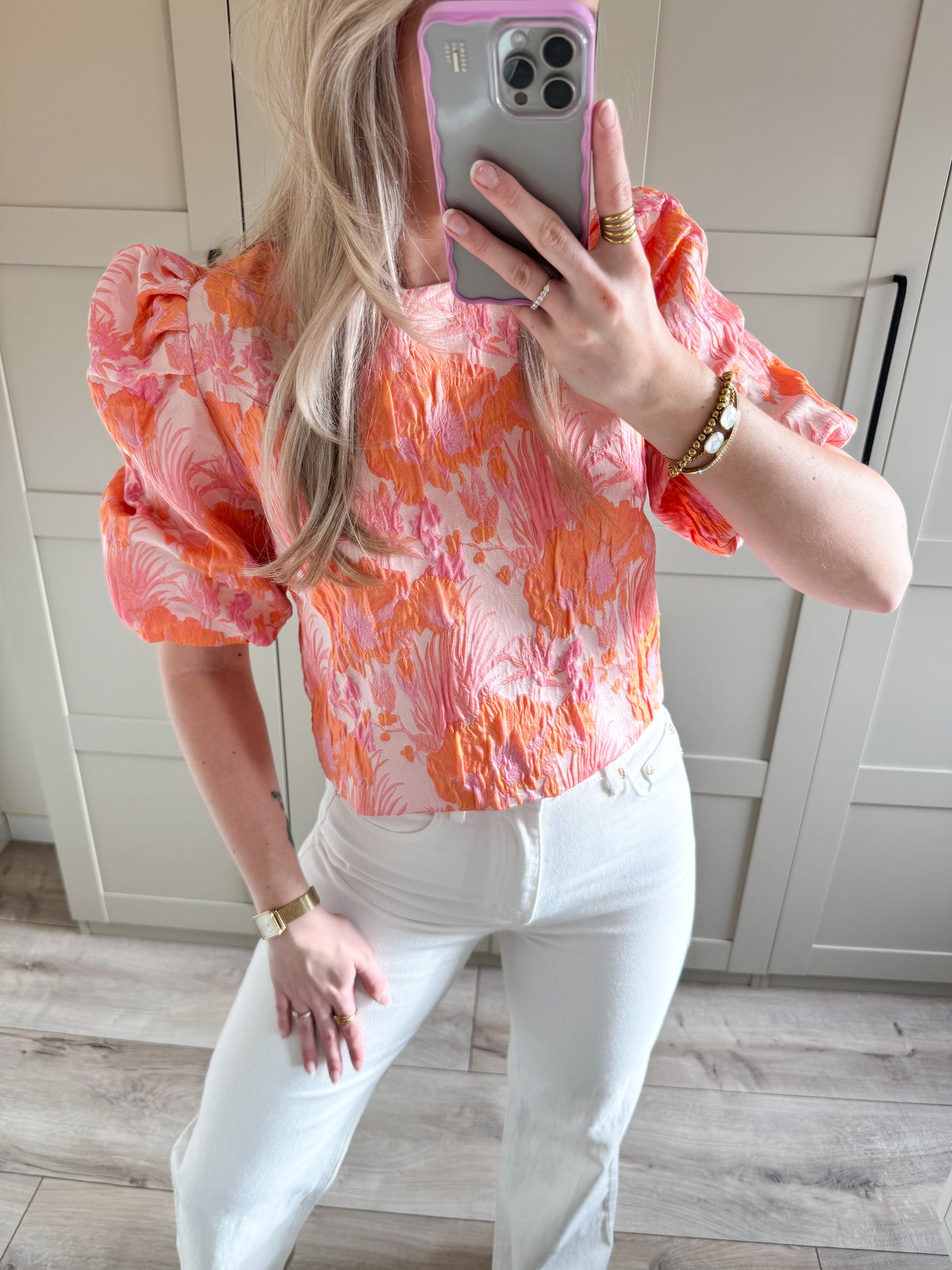 Top | Lara | Oranje roze