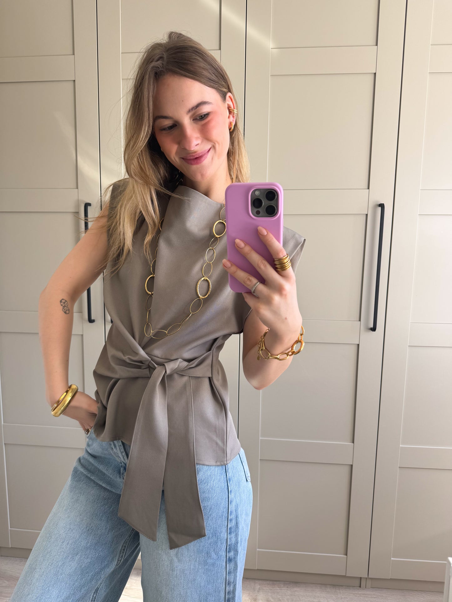 Top | Britt | Taupe
