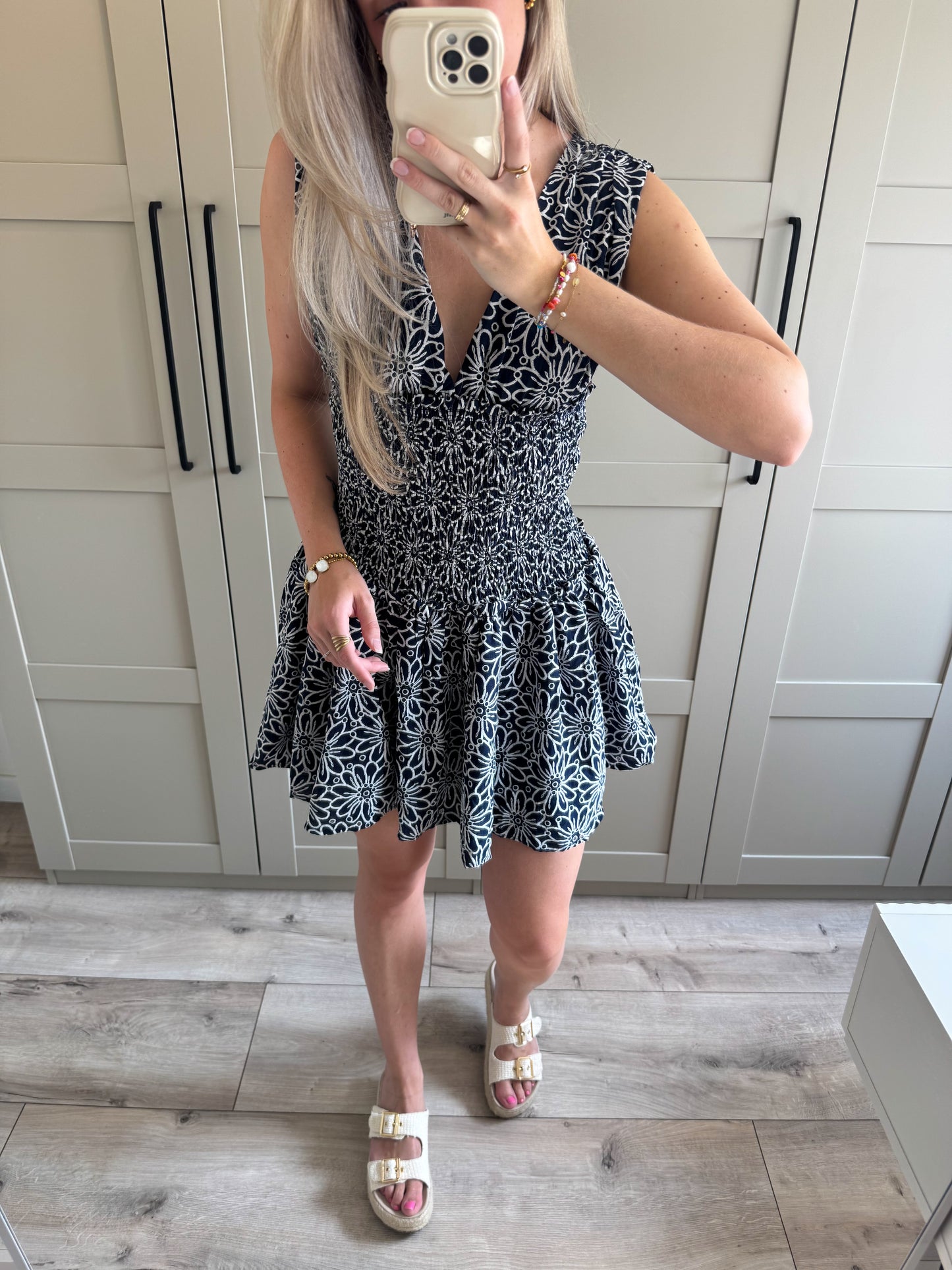Jurk | Liv | Blauw wit