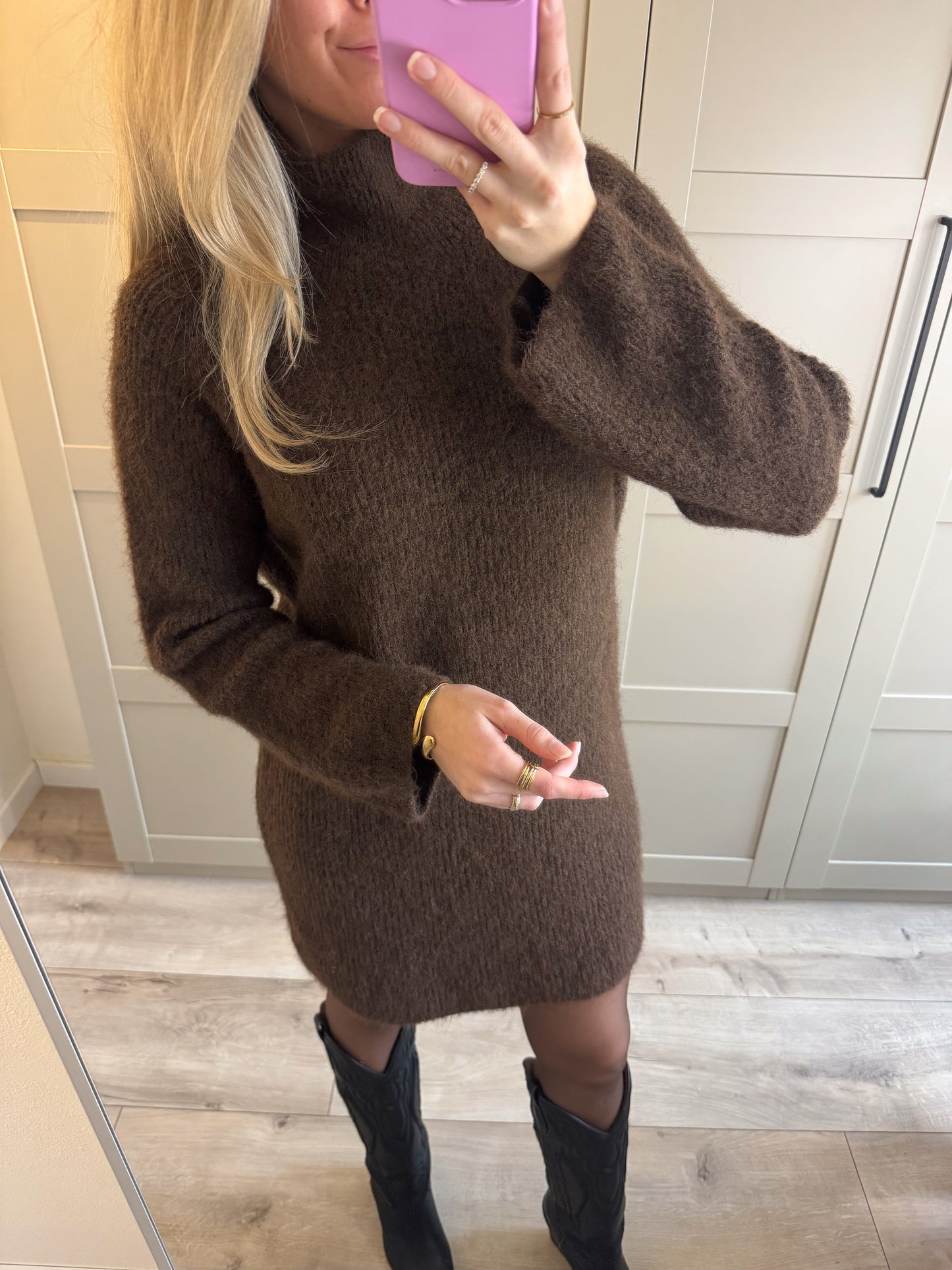 Jurk | Mila | Donkerbruin