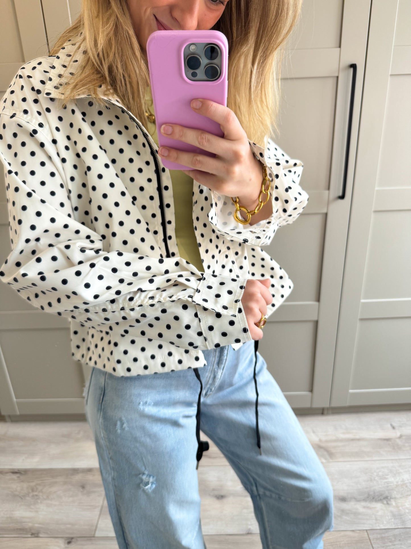Jacket | Dots | Wit zwart