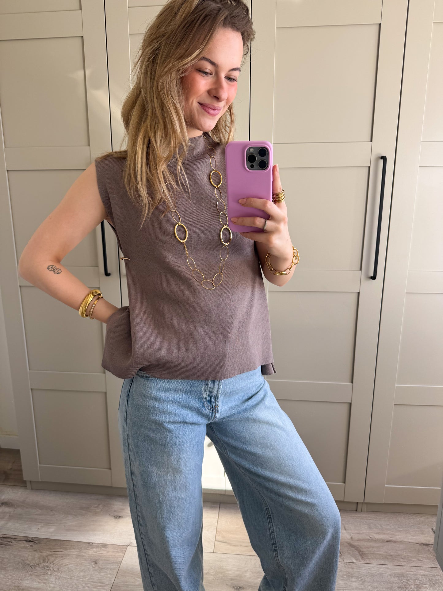 Top | Gina | Taupe
