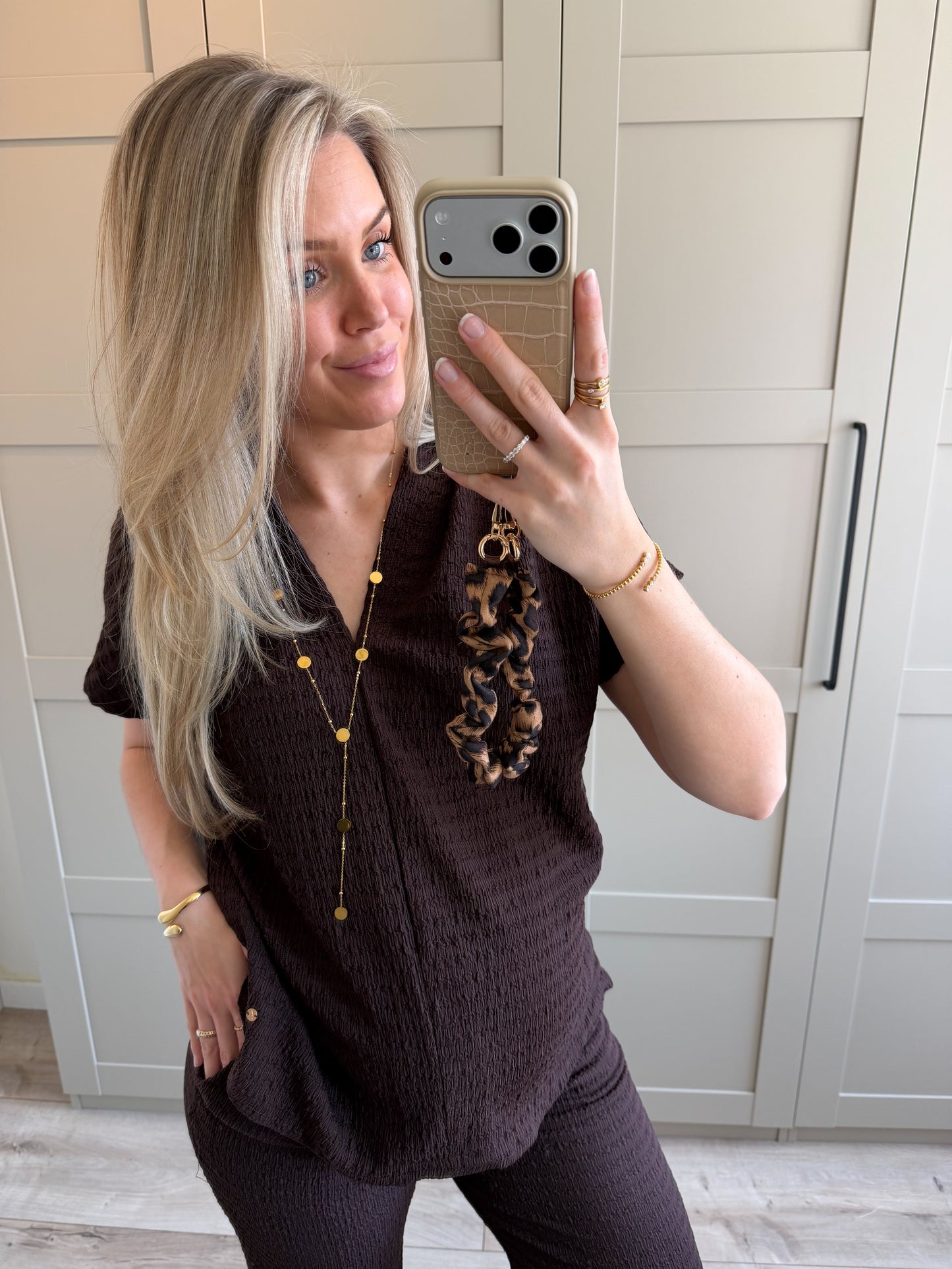 Telefoonkoord | Suede | Leopard