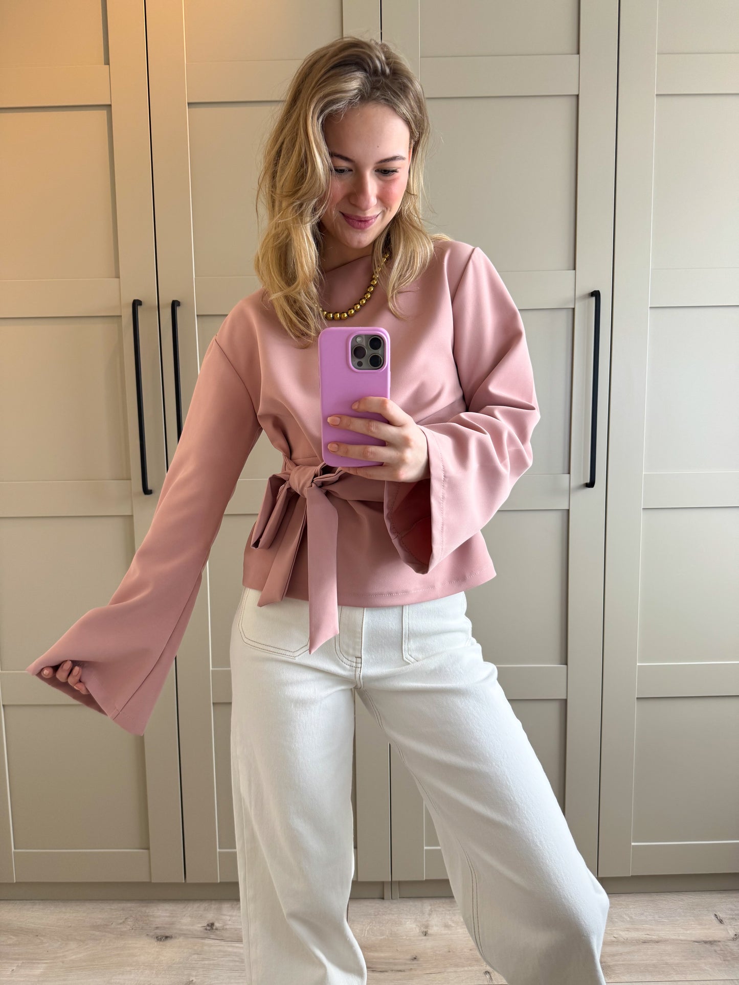 Blouse | Nienke | Oud roze