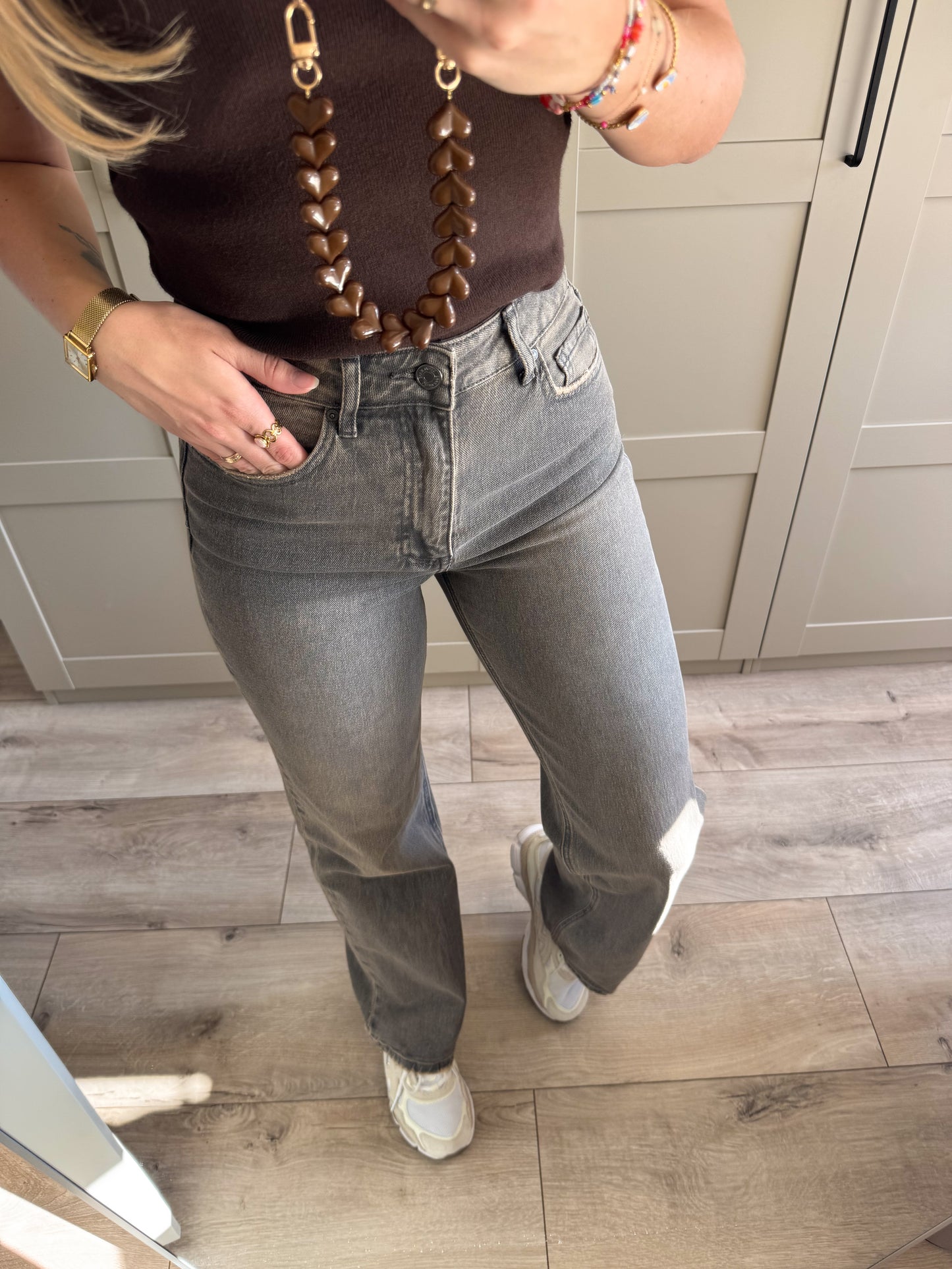 Wide leg jeans Tall | Ayla | Denim bruin
