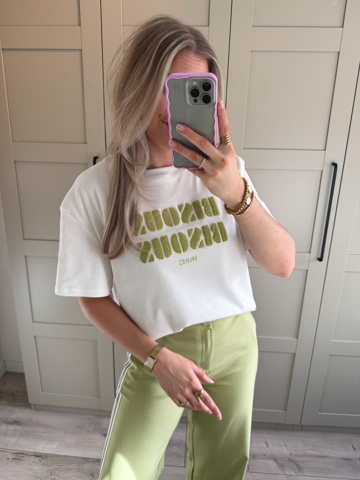 T-shirt | Bisous | Wit