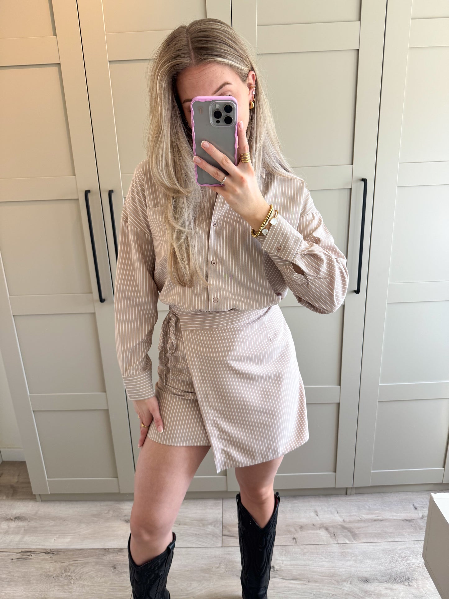 Set | Dini | Beige streep