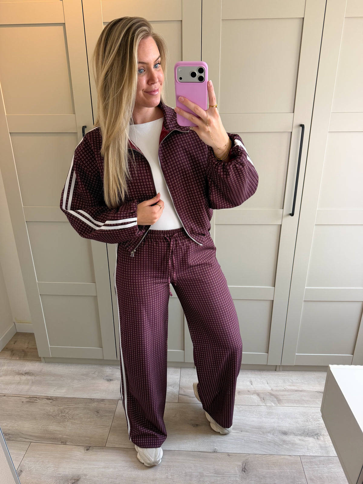 Wide leg broek | Michelle | Bordeaux