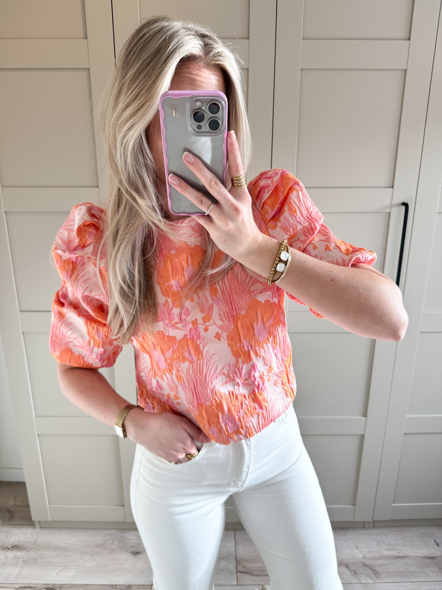 Top | Lara | Oranje roze