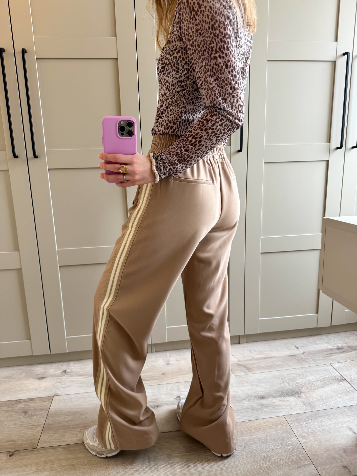 Wide leg broek | Indy | Taupe beige