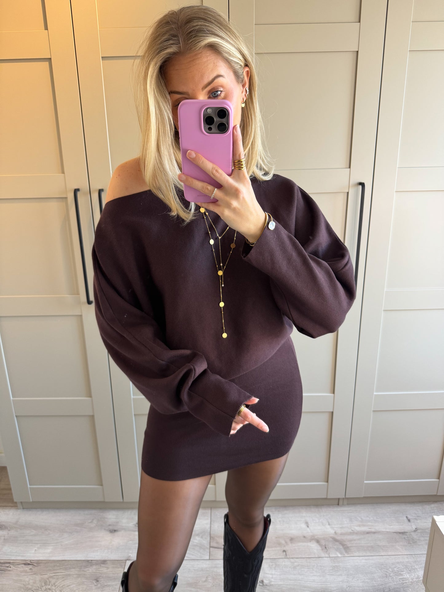 Jurk | Tessa | Donkerbruin