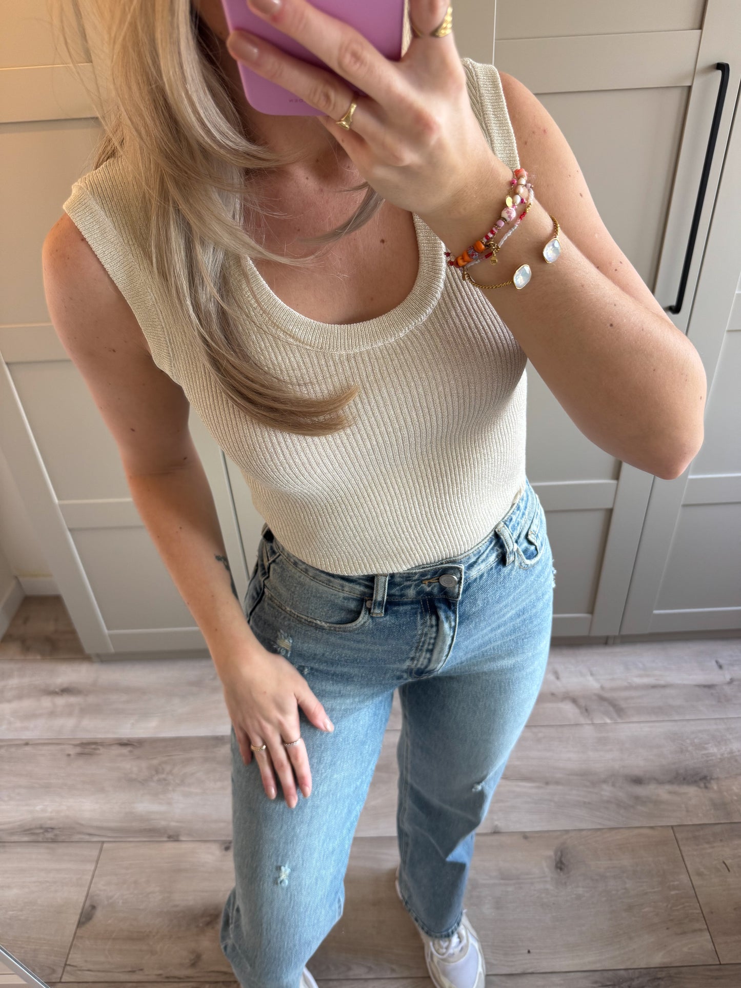 Top | Evy | Glitter goud