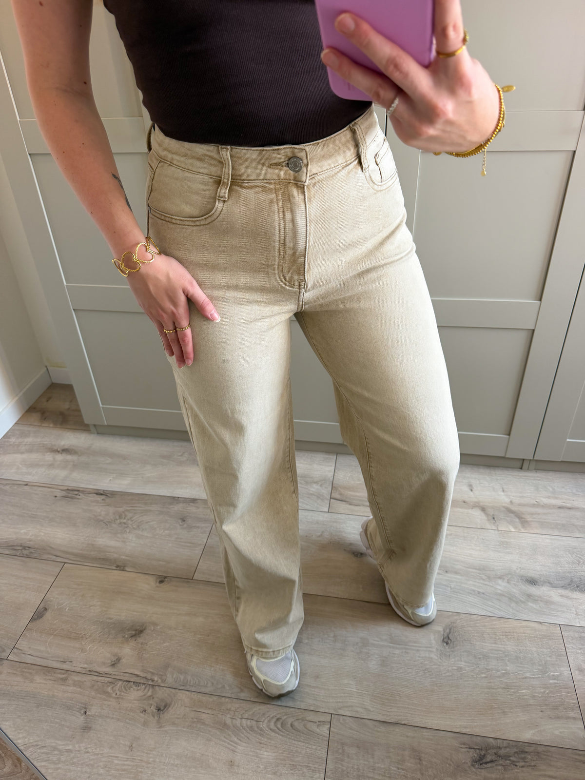 Wide leg jeans | Maya | Denim beige