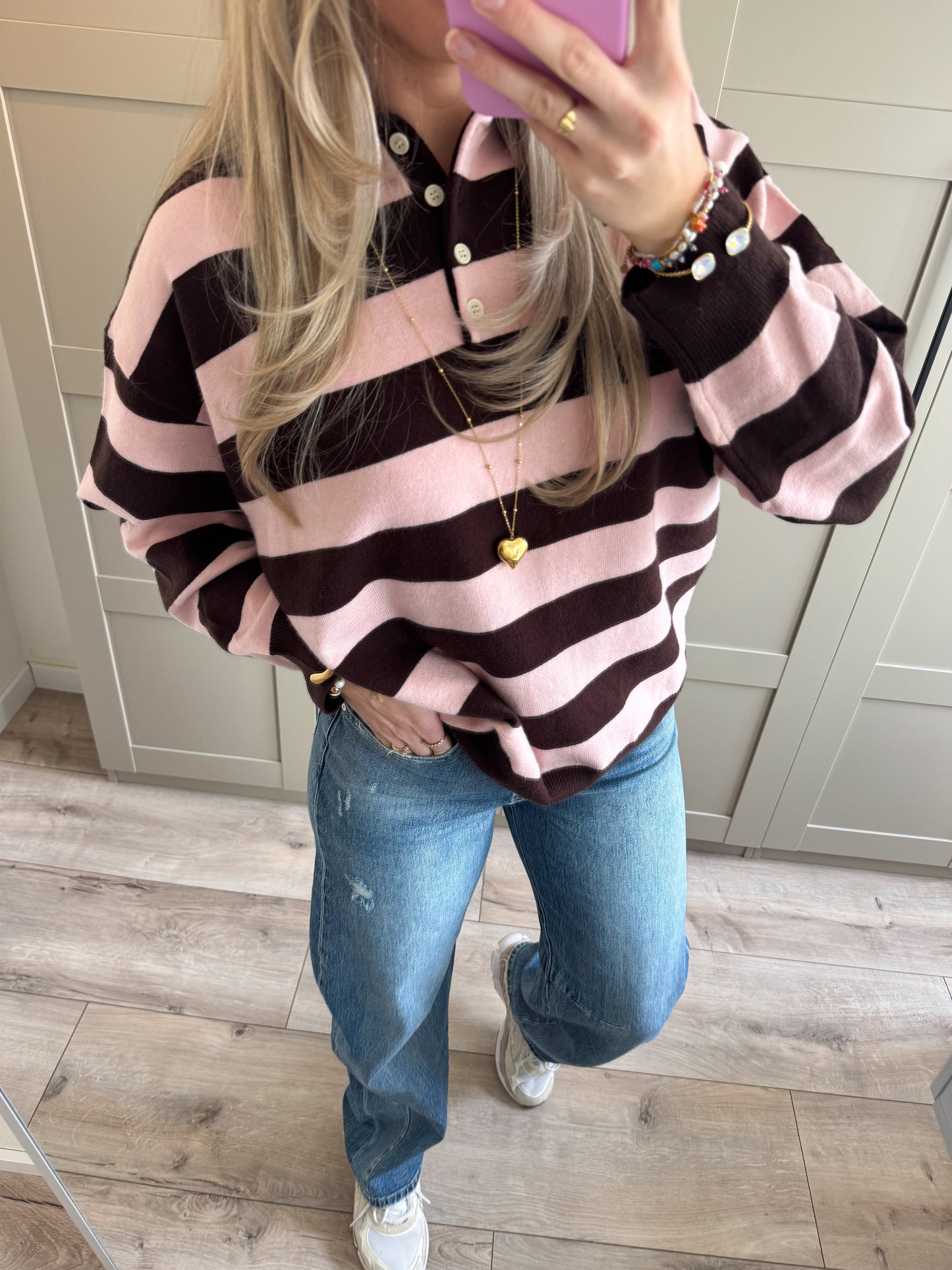 Polo trui | Jeline | Roze bruin