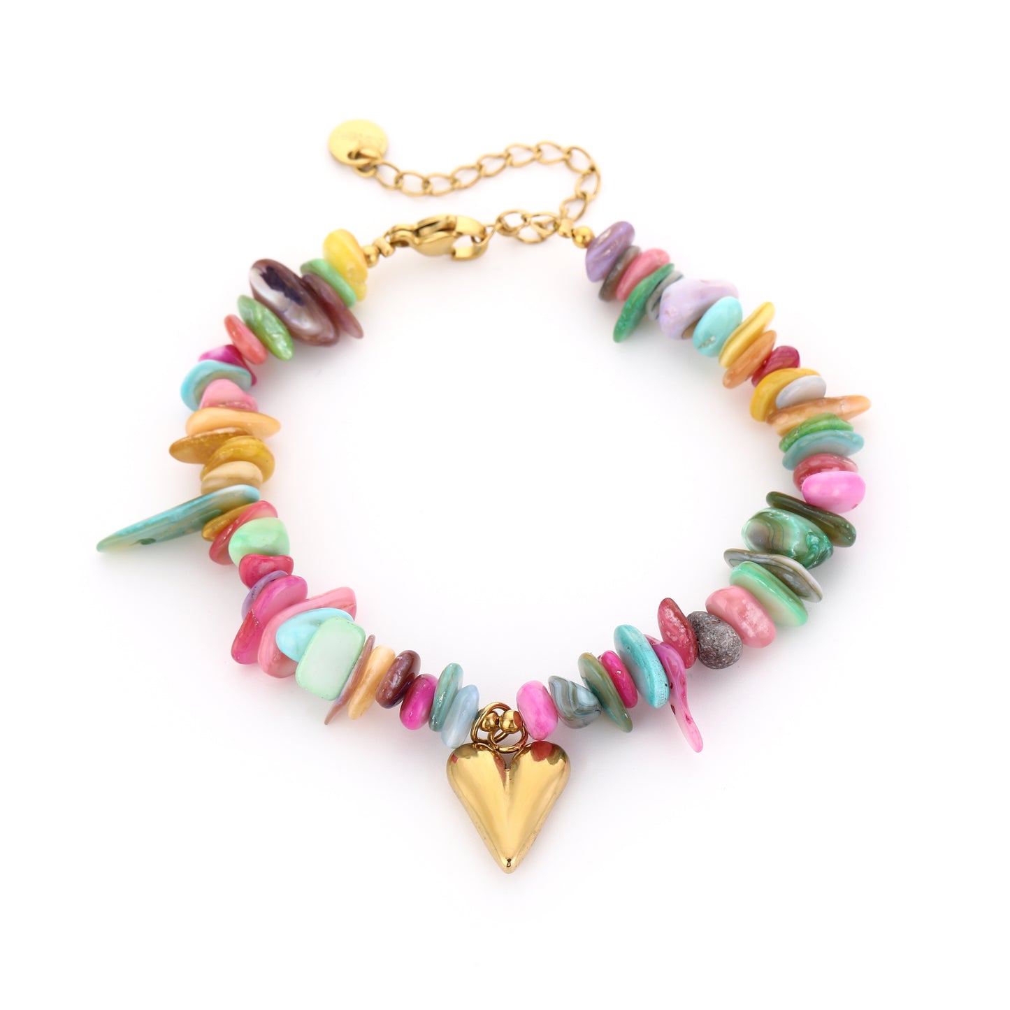 Armband | Heart stones | Rainbow
