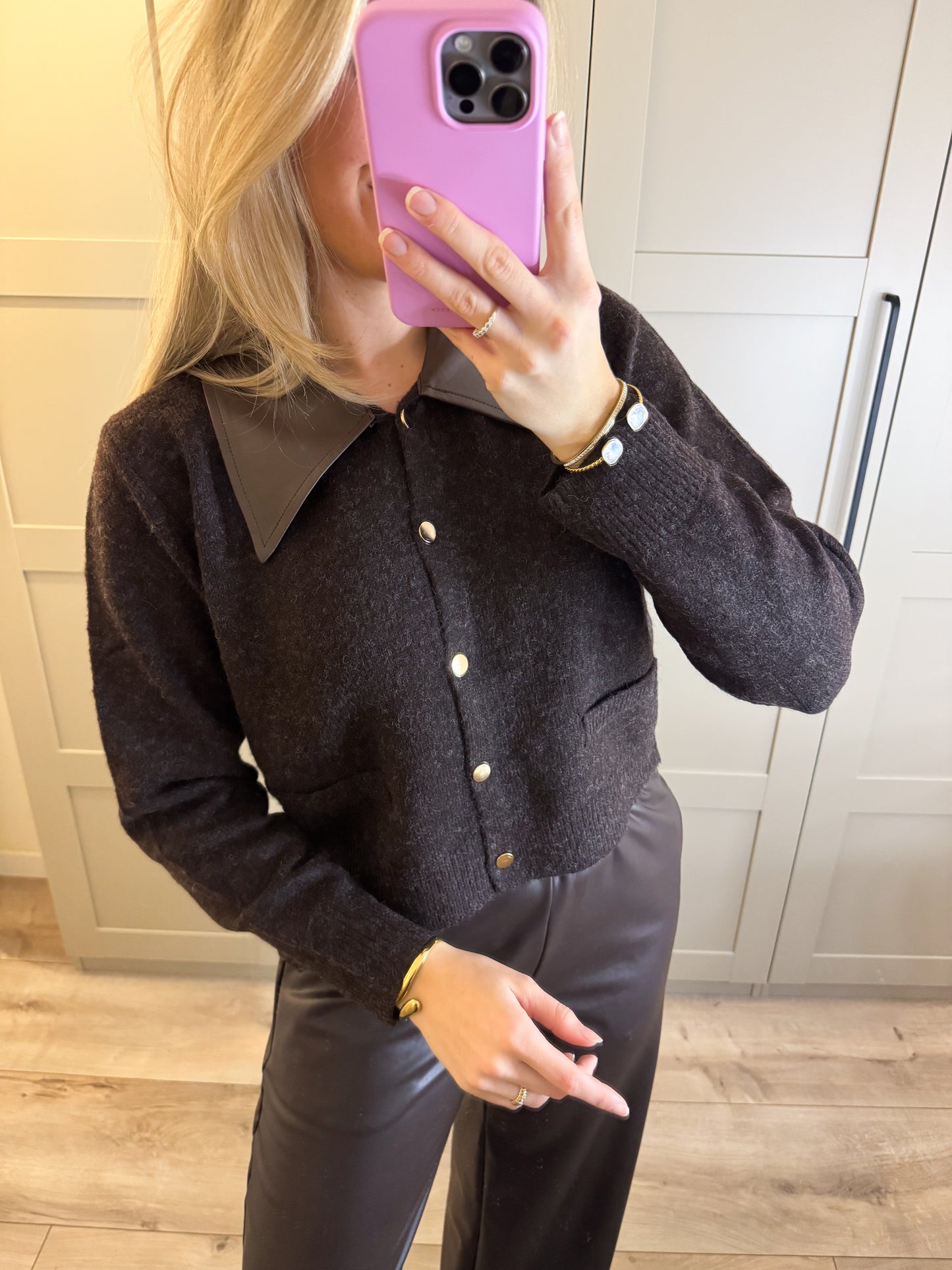 Vest | Lina | Donkerbruin