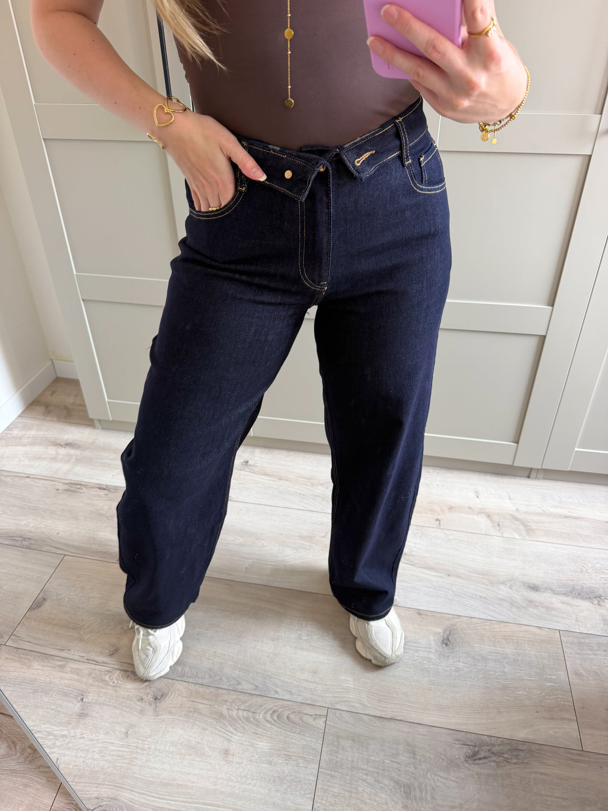 Straight high rise jeans | Rox | Dark denim