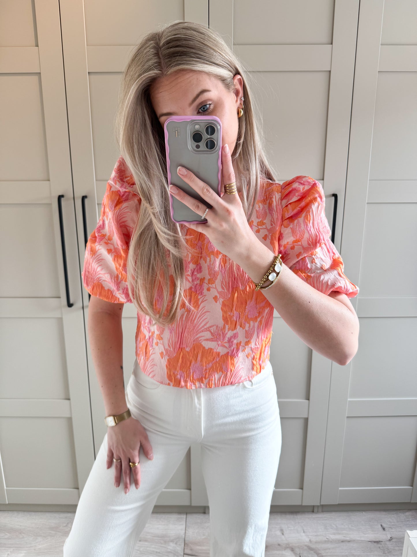 Top | Lara | Oranje roze