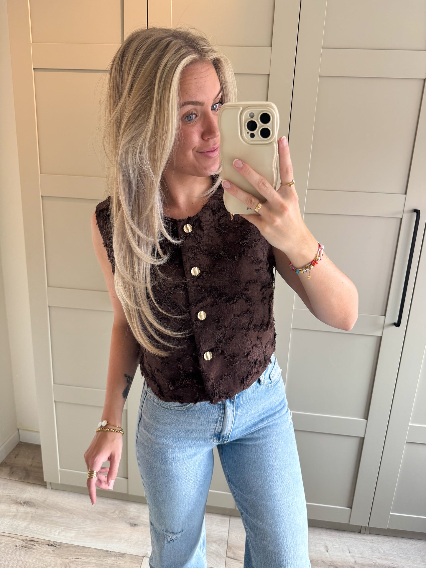 Gilet | Carmen | Bruin