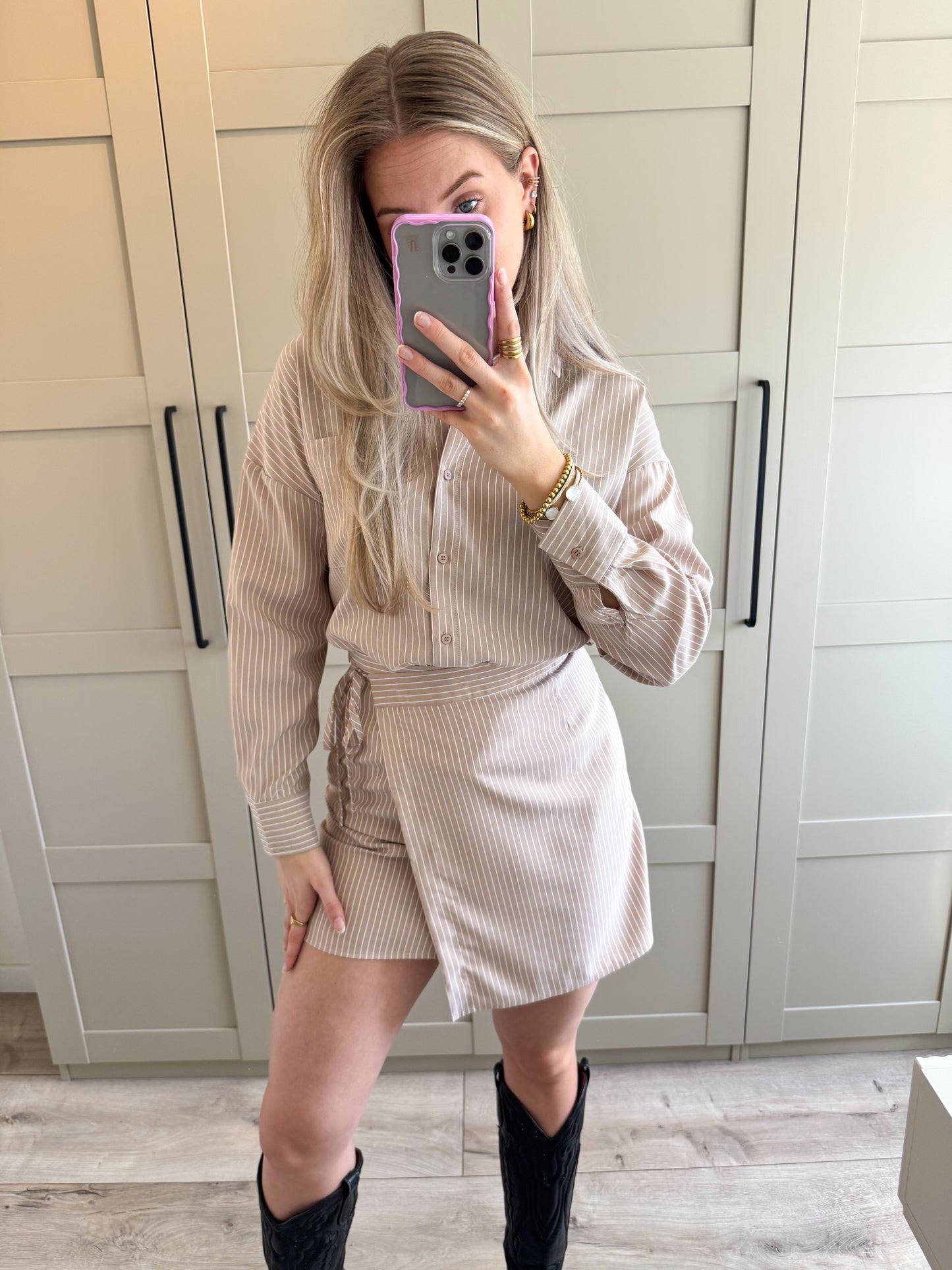 Set | Dini | Beige streep