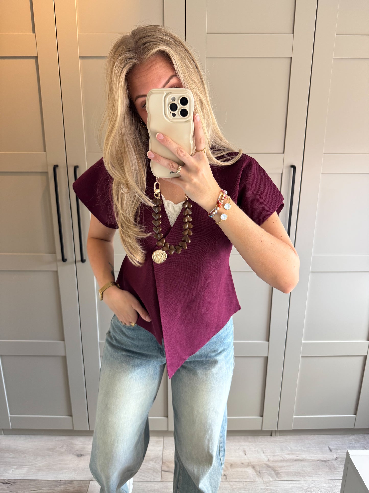 Top | Jente | Bordeaux violet