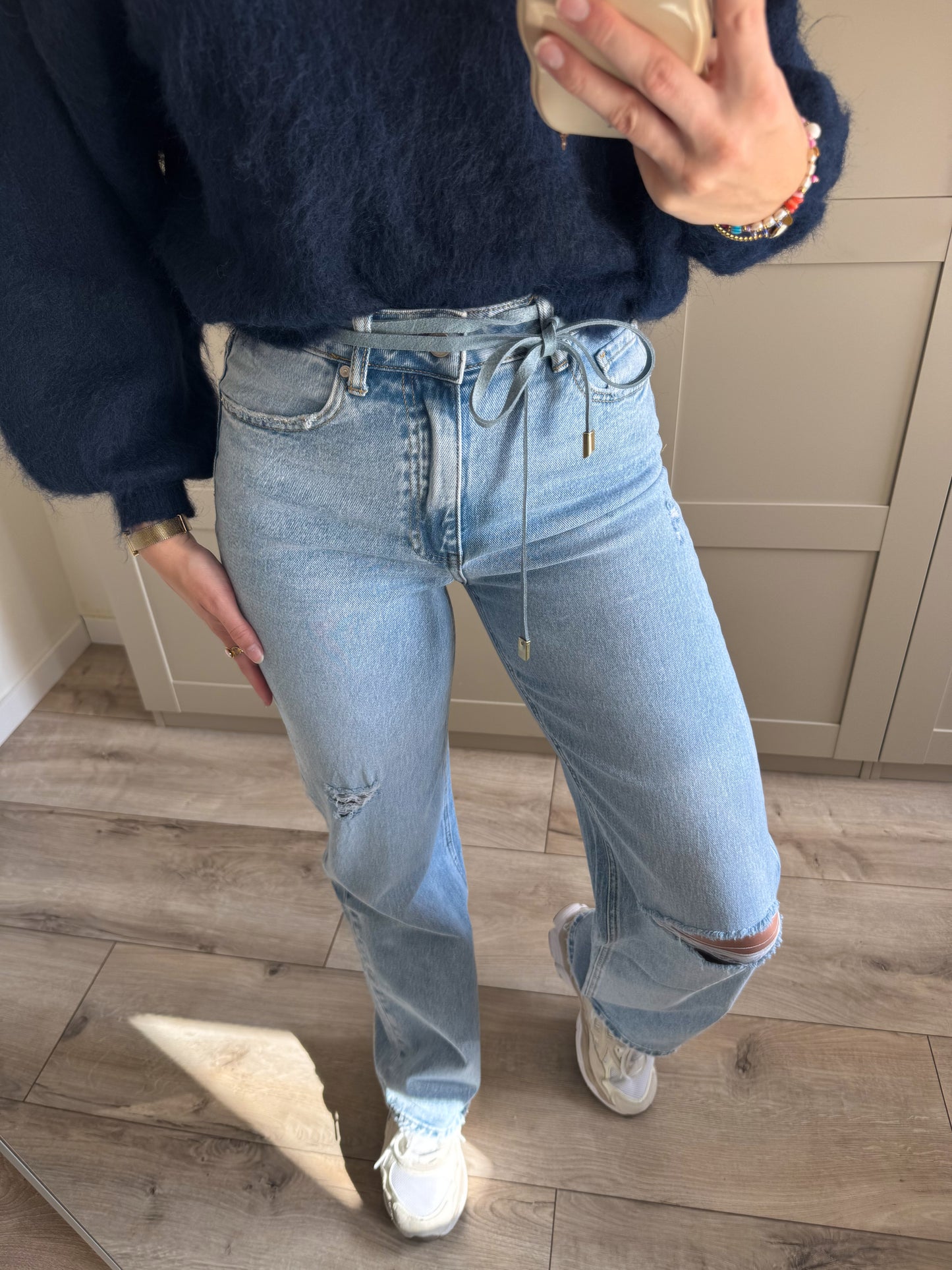 Riem | Lucia | Denim look leer