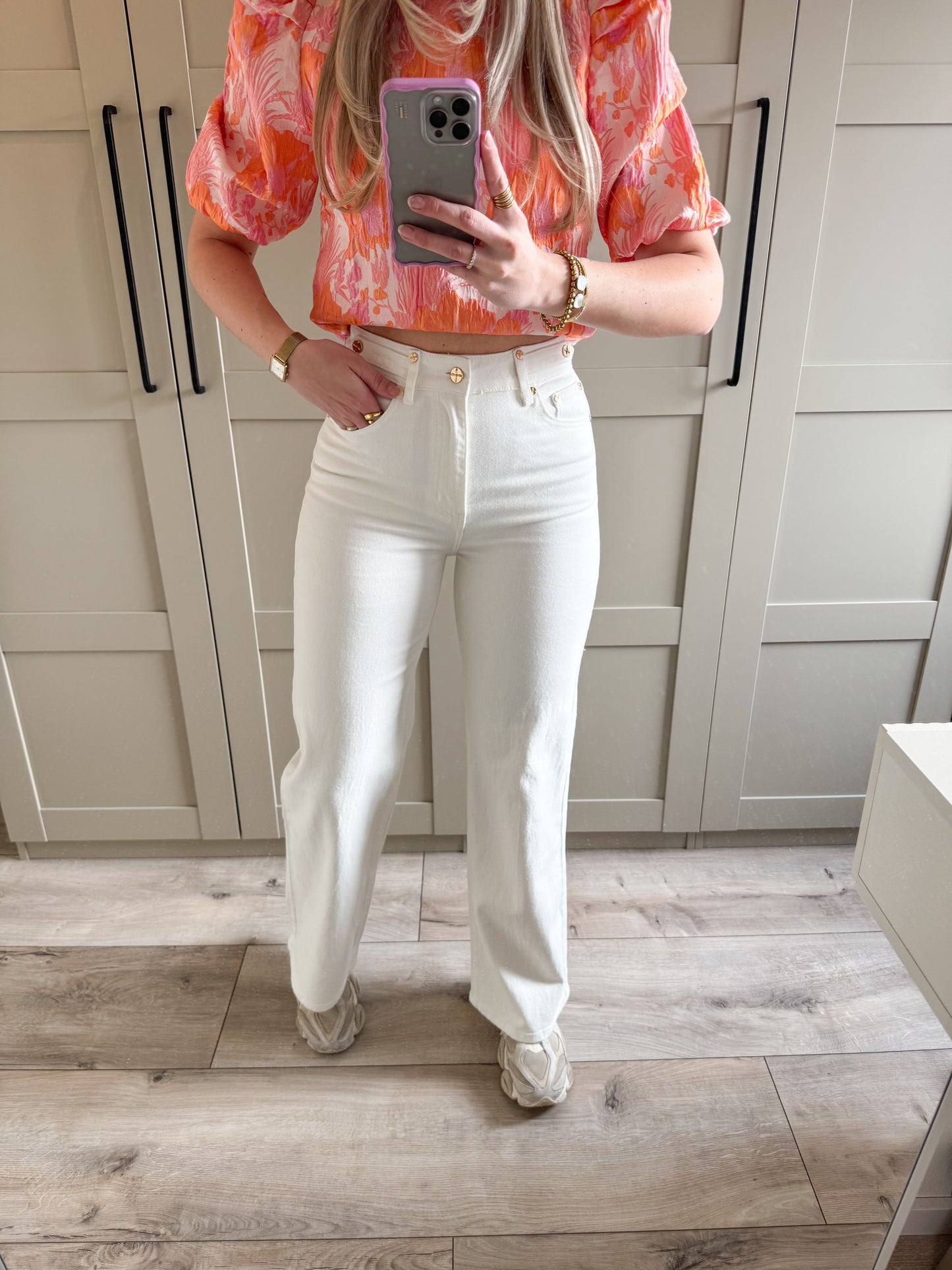 Wide leg jeans | Puck | Wit denim