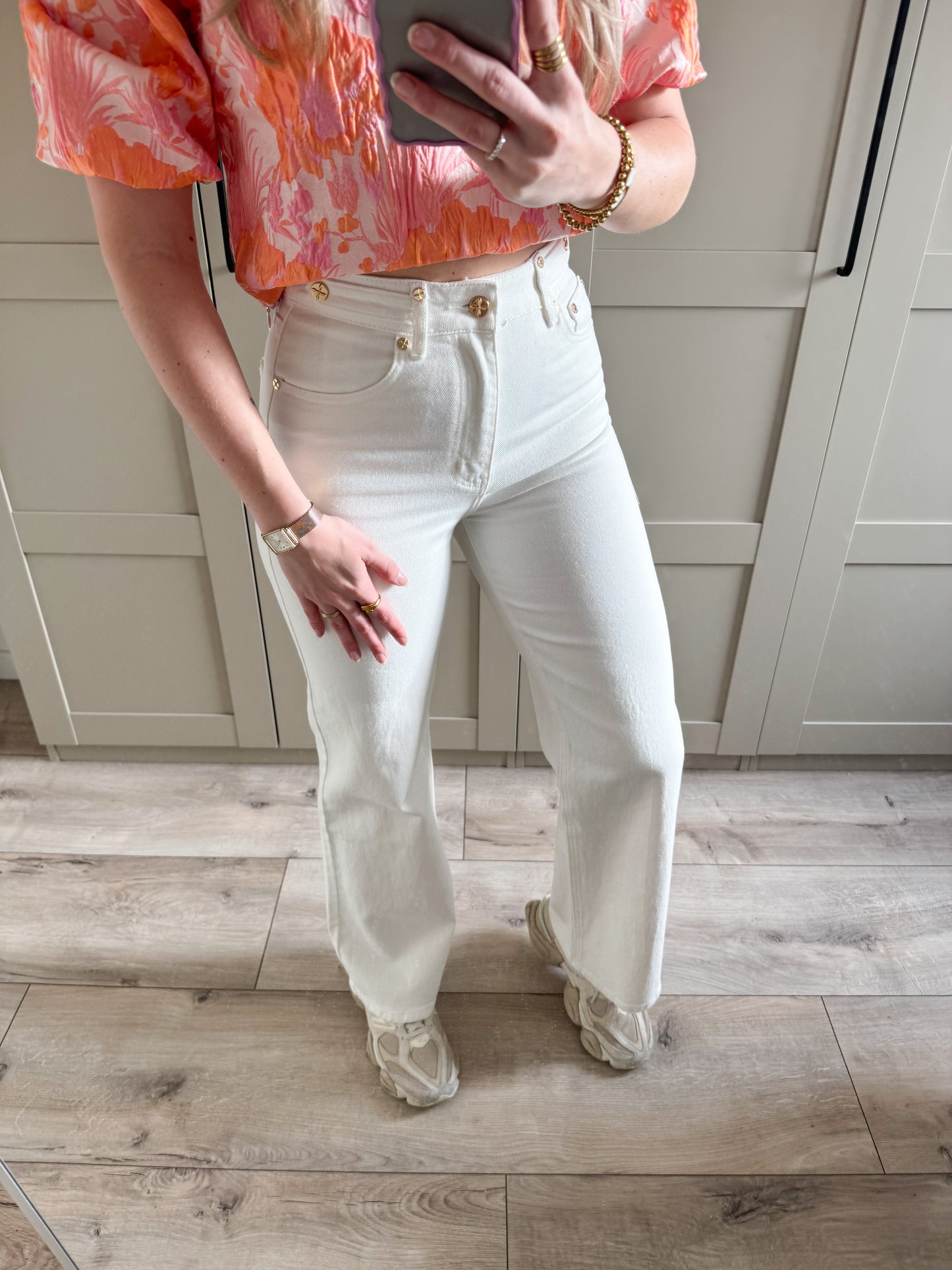 Wide leg jeans | Puck | Wit denim