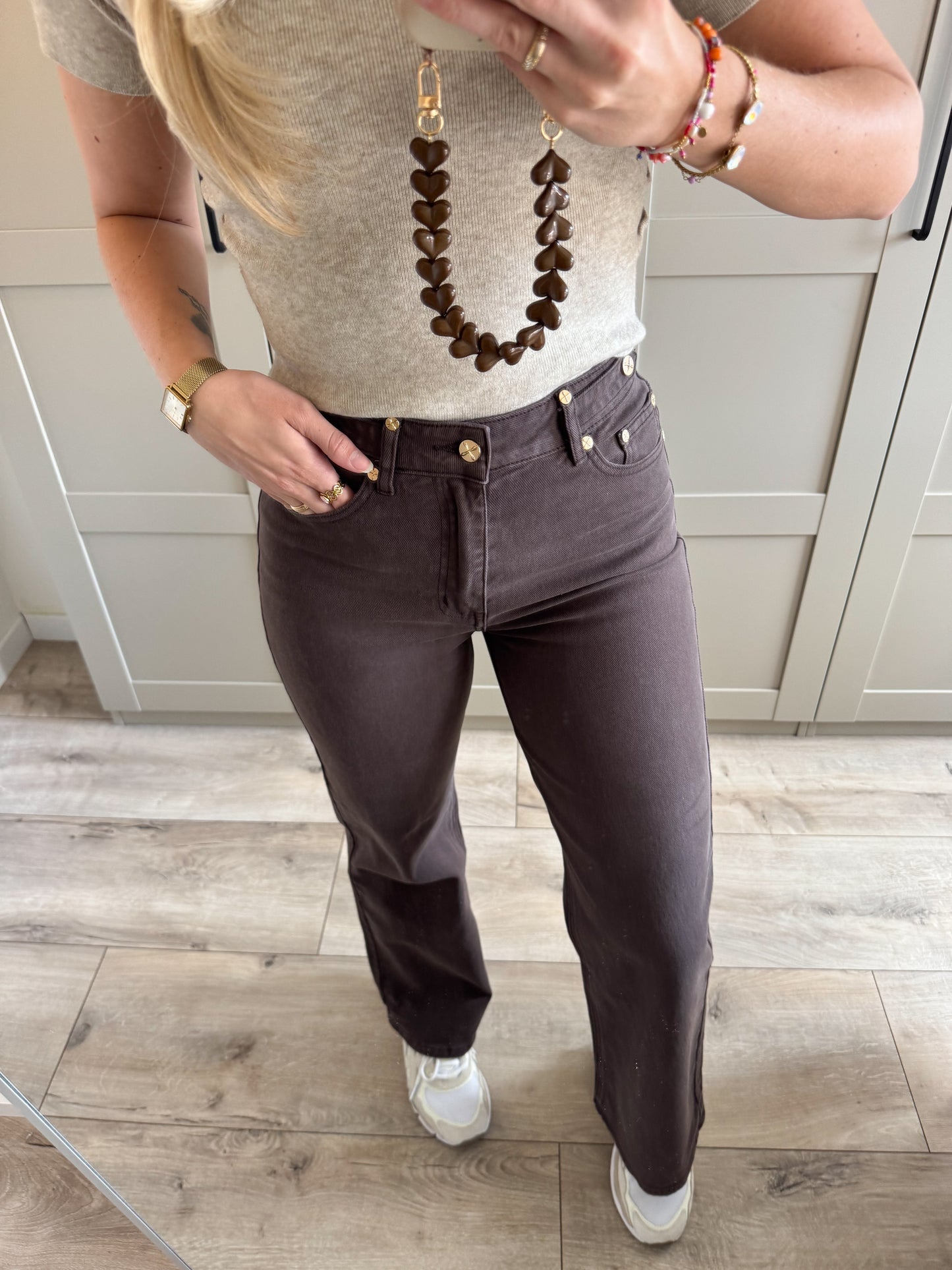 Wide leg jeans | Puck | Bruin denim