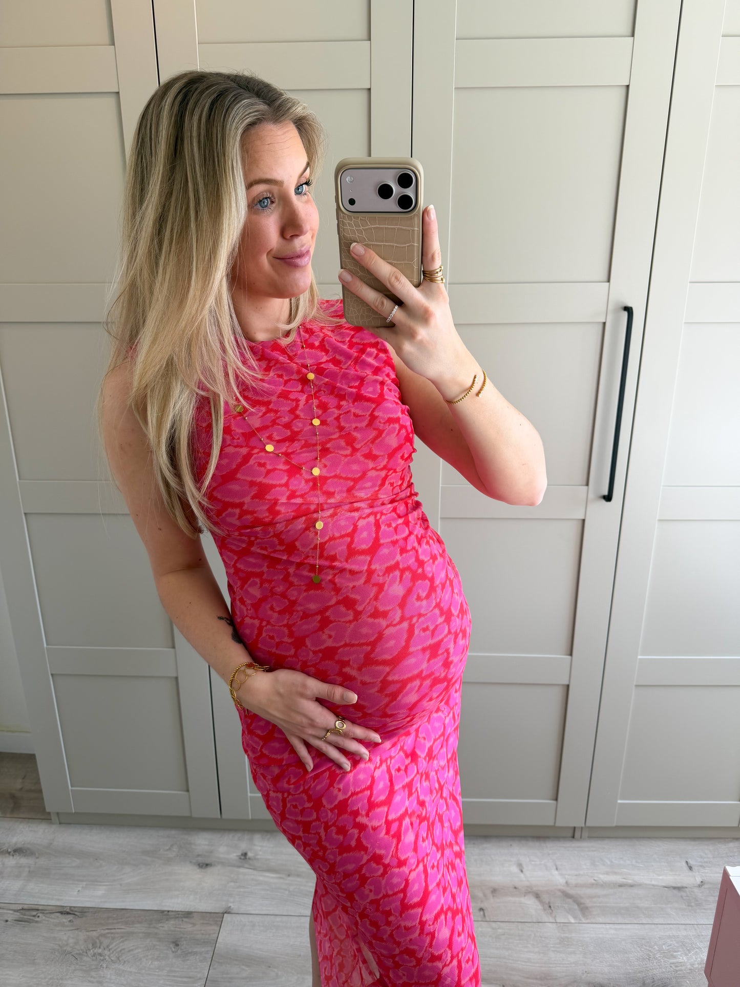 Jurk | Cato | Roze Leopard print