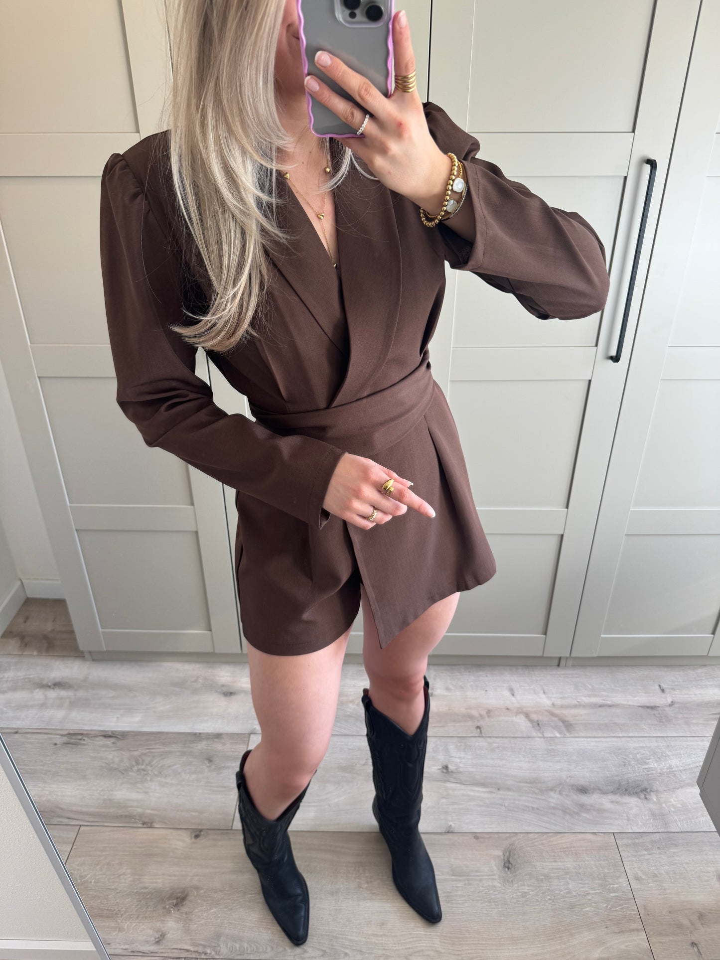 Playsuit | Rosa | Bruin