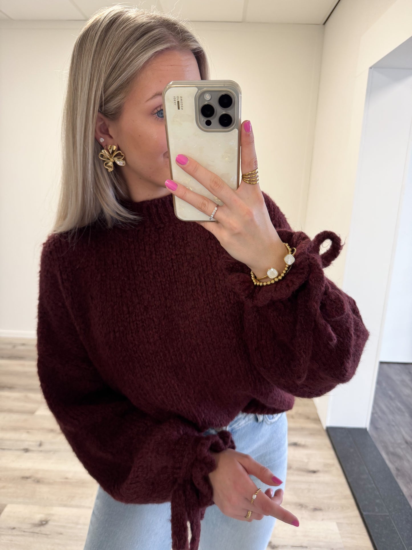 Oorbellen | Statement Flowers | Goud