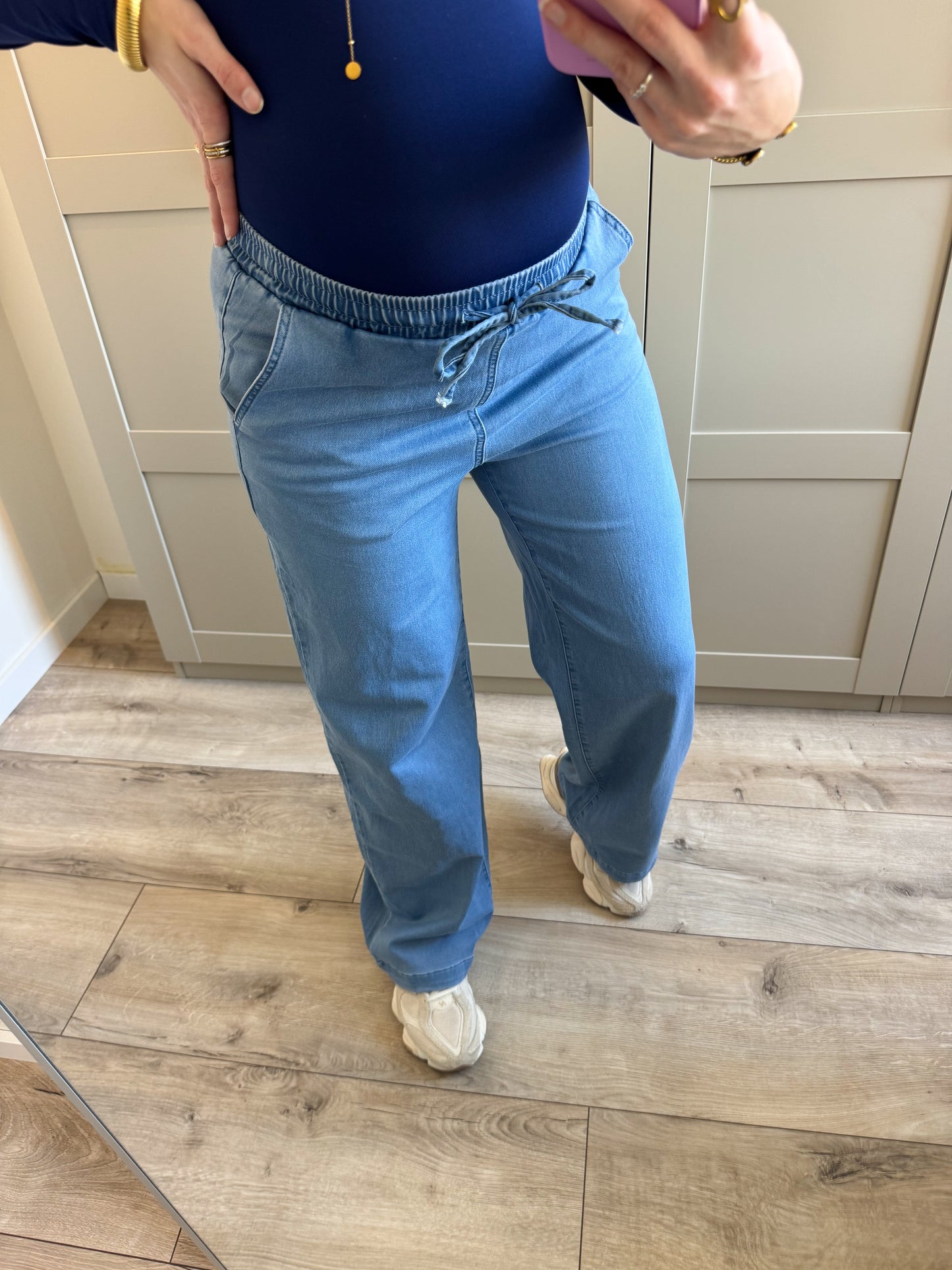 Wide leg stretch broek | Jolien | Denim