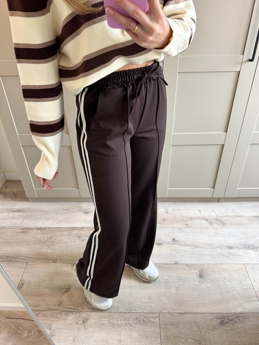 Wide leg broek | Michelle | Bruin