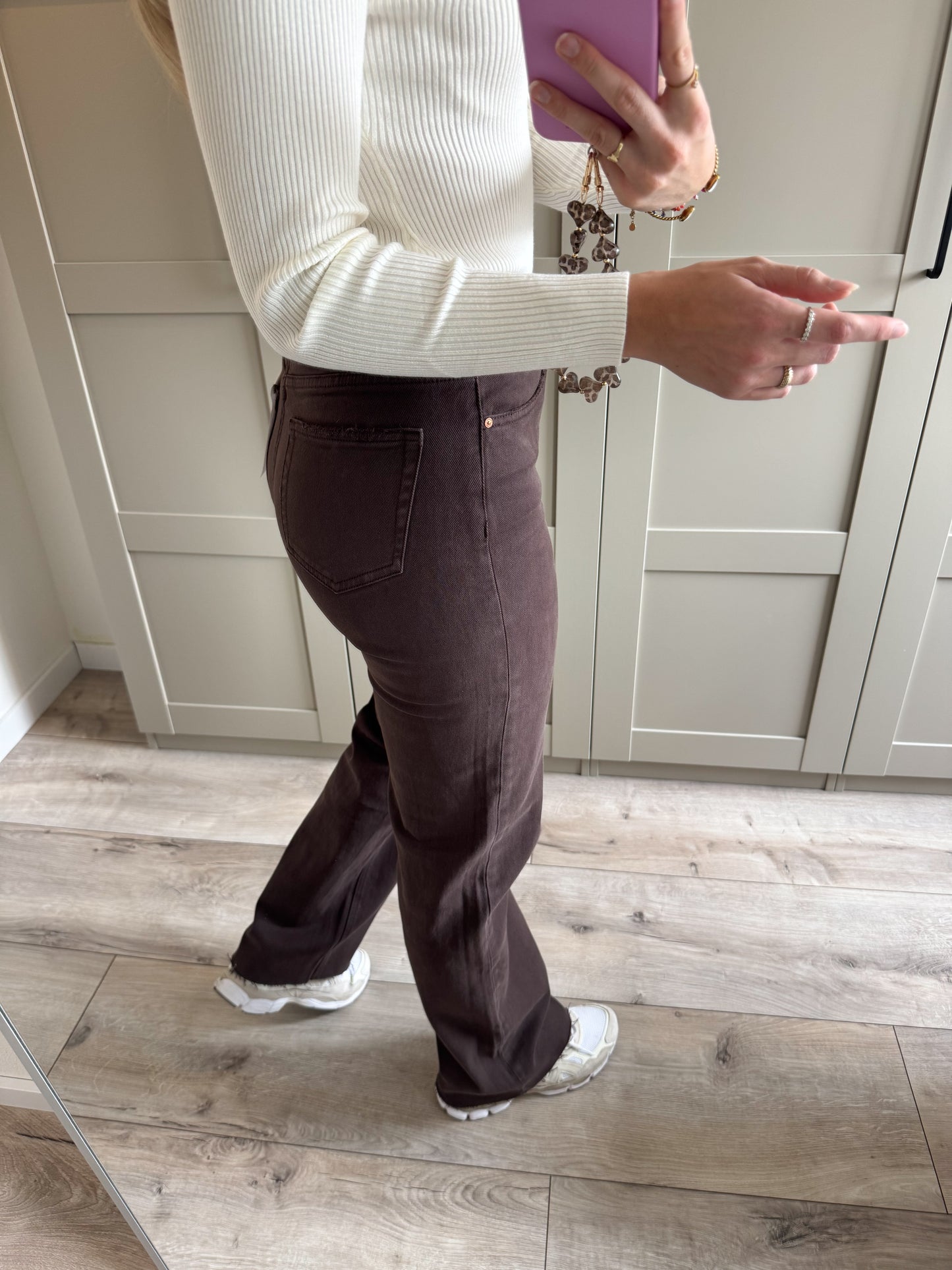 Wide leg jeans Tall | Rosa | Bruin denim