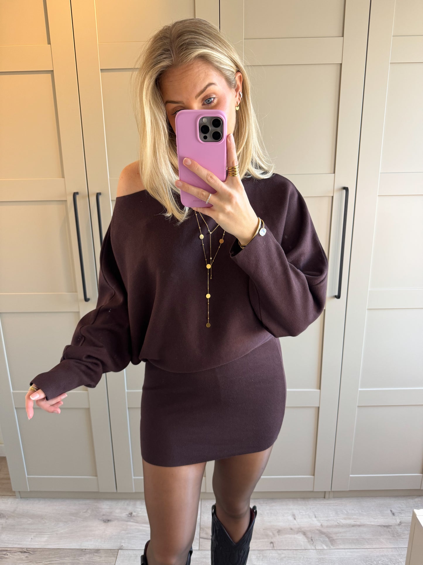 Jurk | Tessa | Donkerbruin