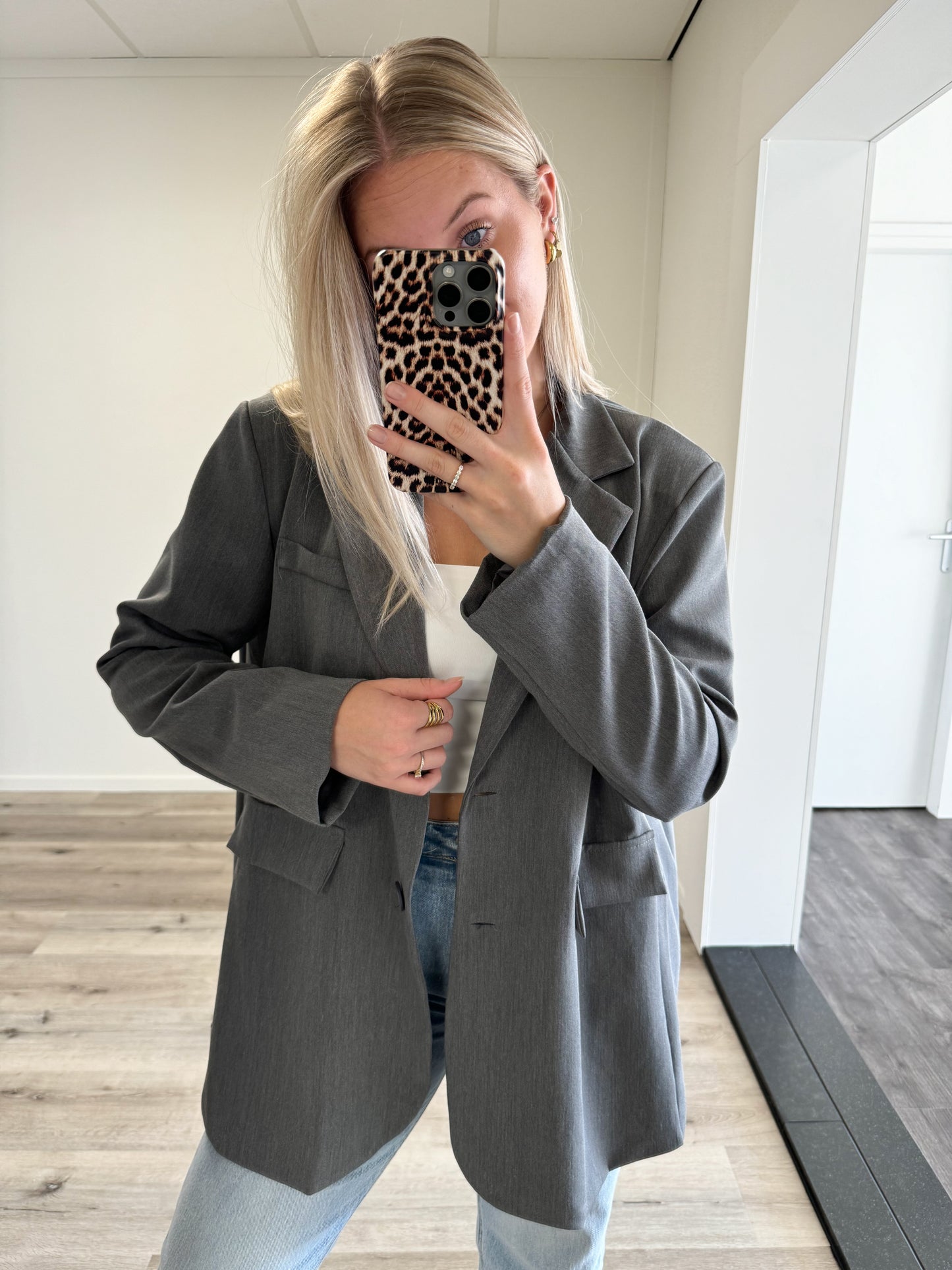 Oversized blazer | Olivia | Grijs