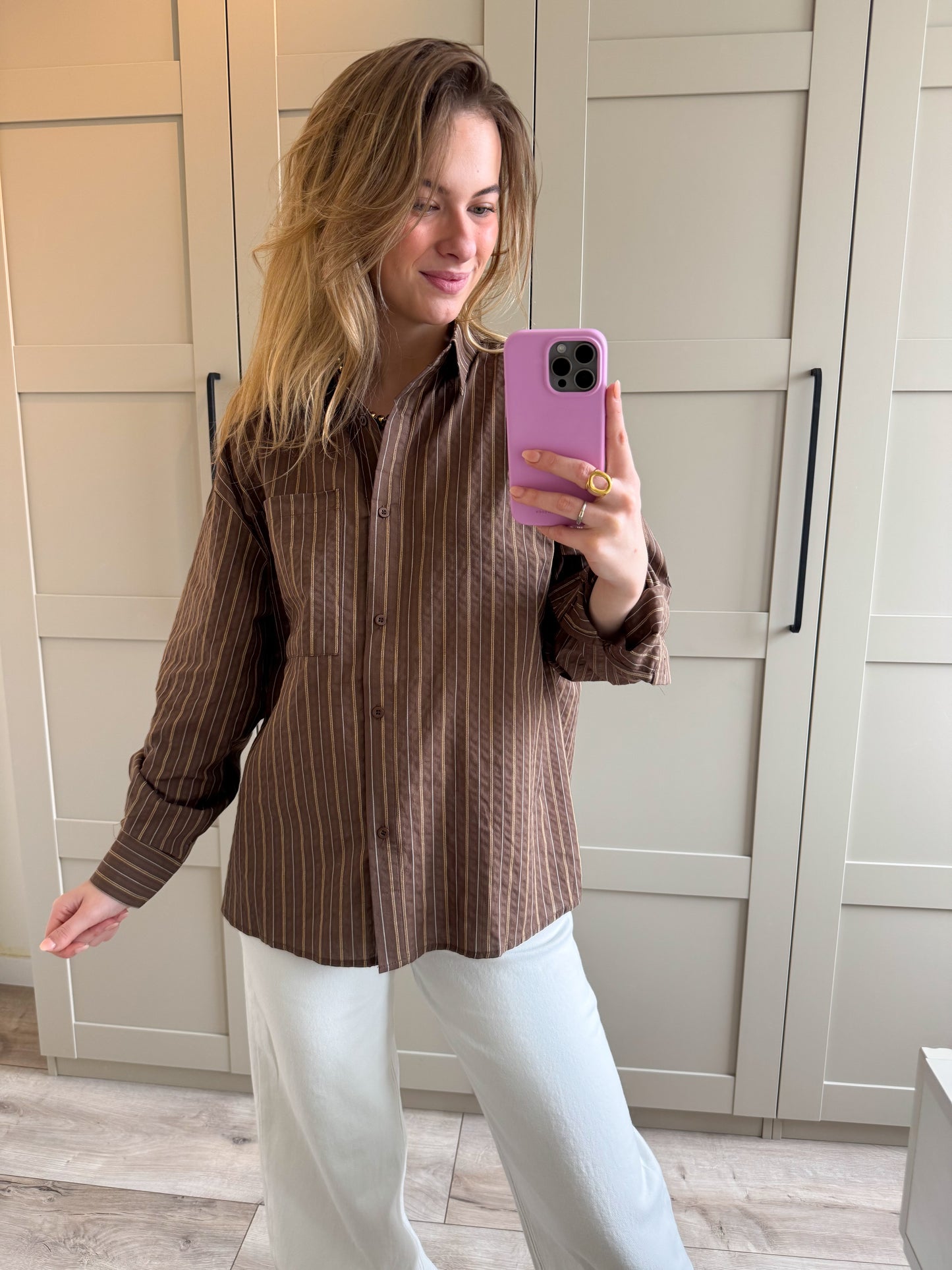 Blouse | Noor | Bruin