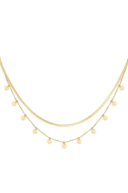 Ketting | Layers round | Goud