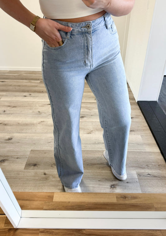 Wide leg jeans | Yena | Licht denim