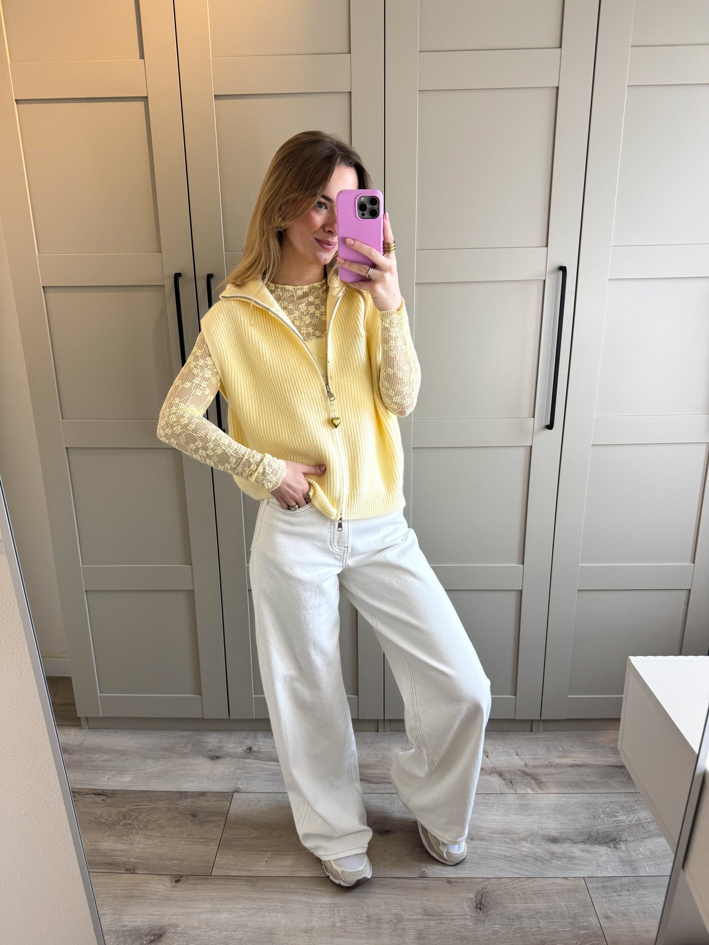 Zipper spencer | Jula | Lichtgeel