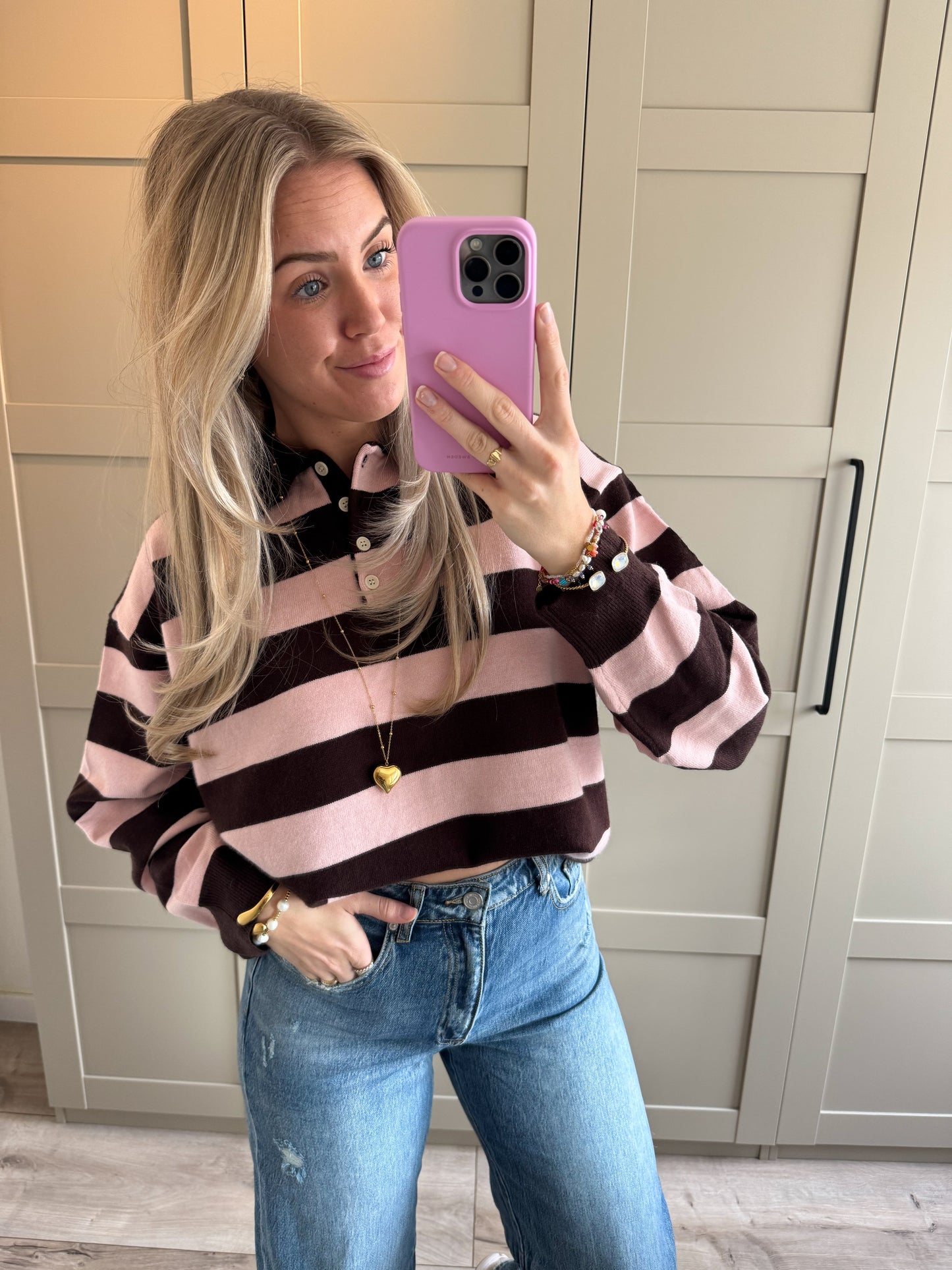 Polo trui | Jeline | Roze bruin